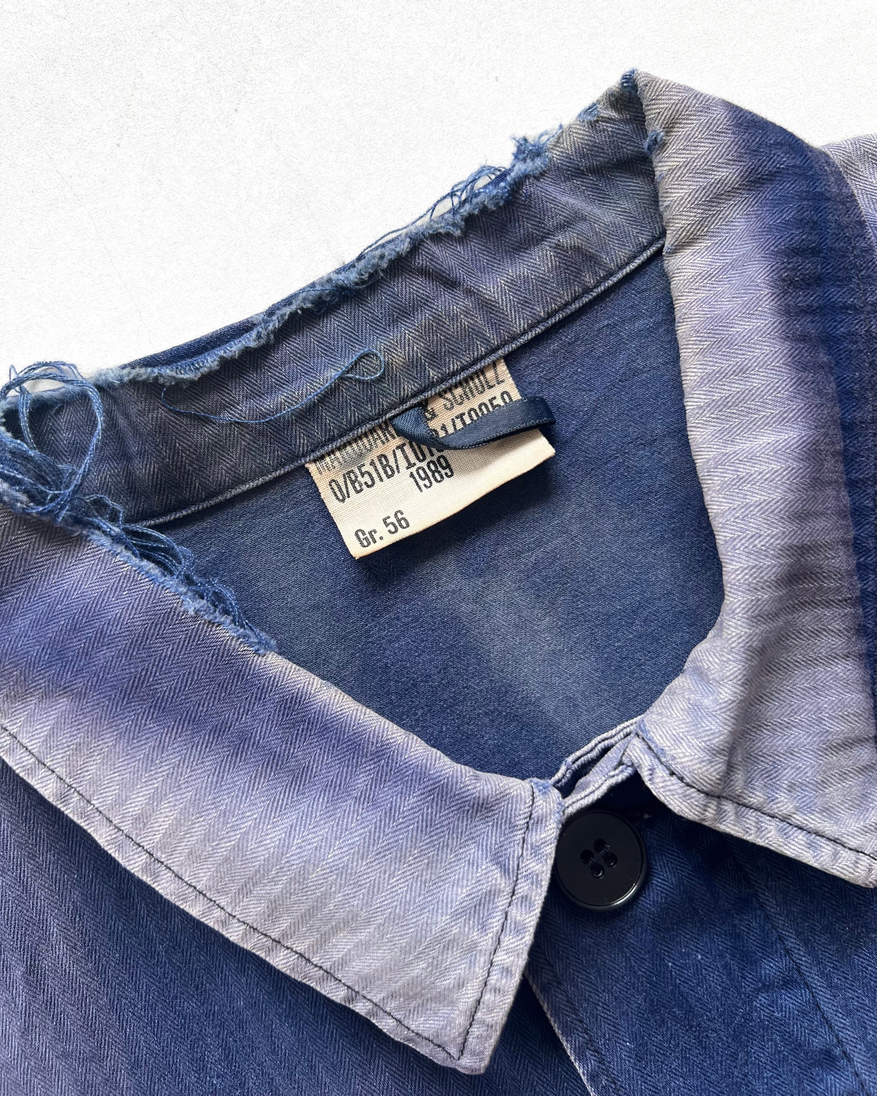 1980S SUN FADED GERMAN HBT WORK JACKET (XL)
