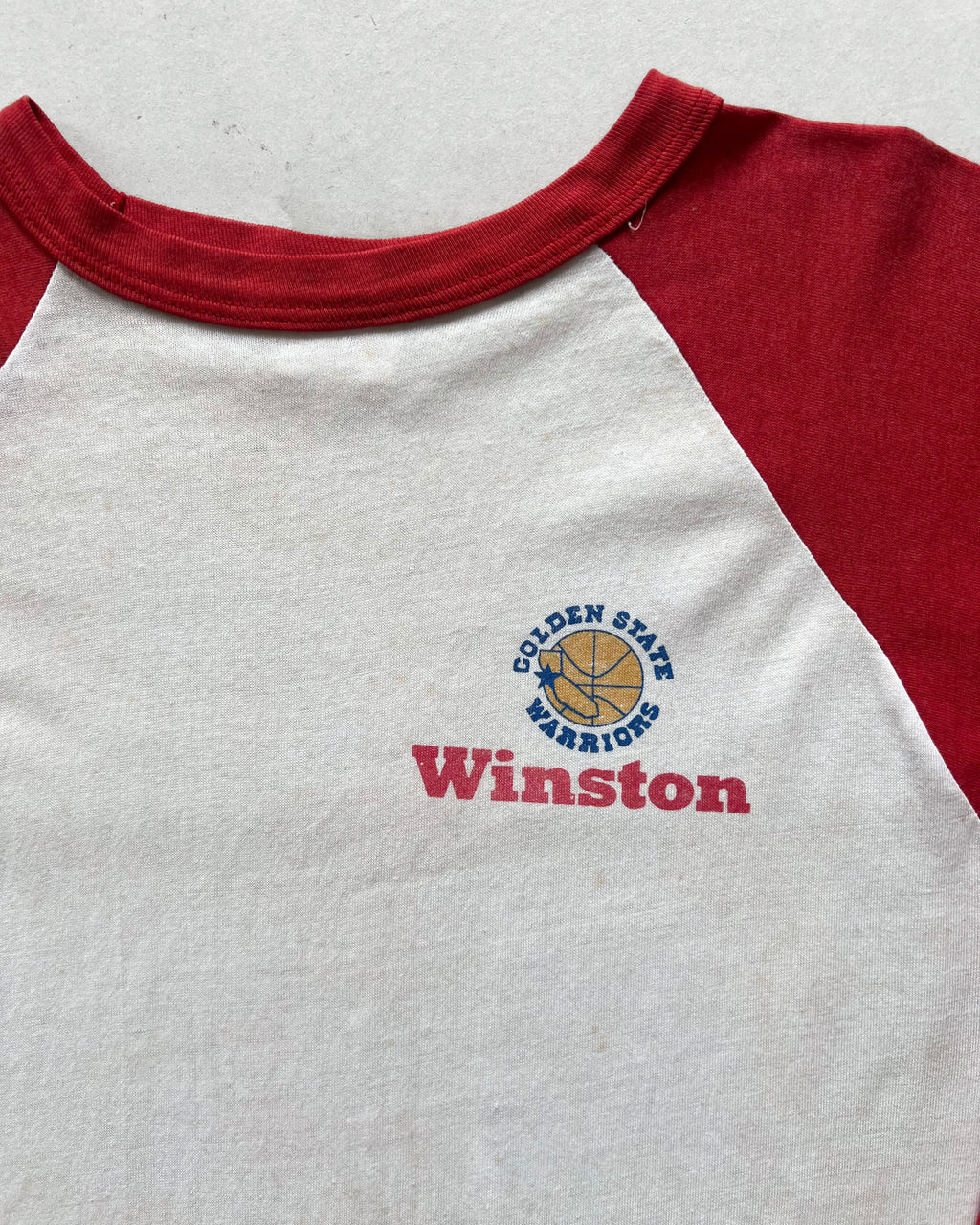 1970S 'GOLDEN STATE WARRIORS' RAGLAN 3/4 SLEEVES TEE (L)