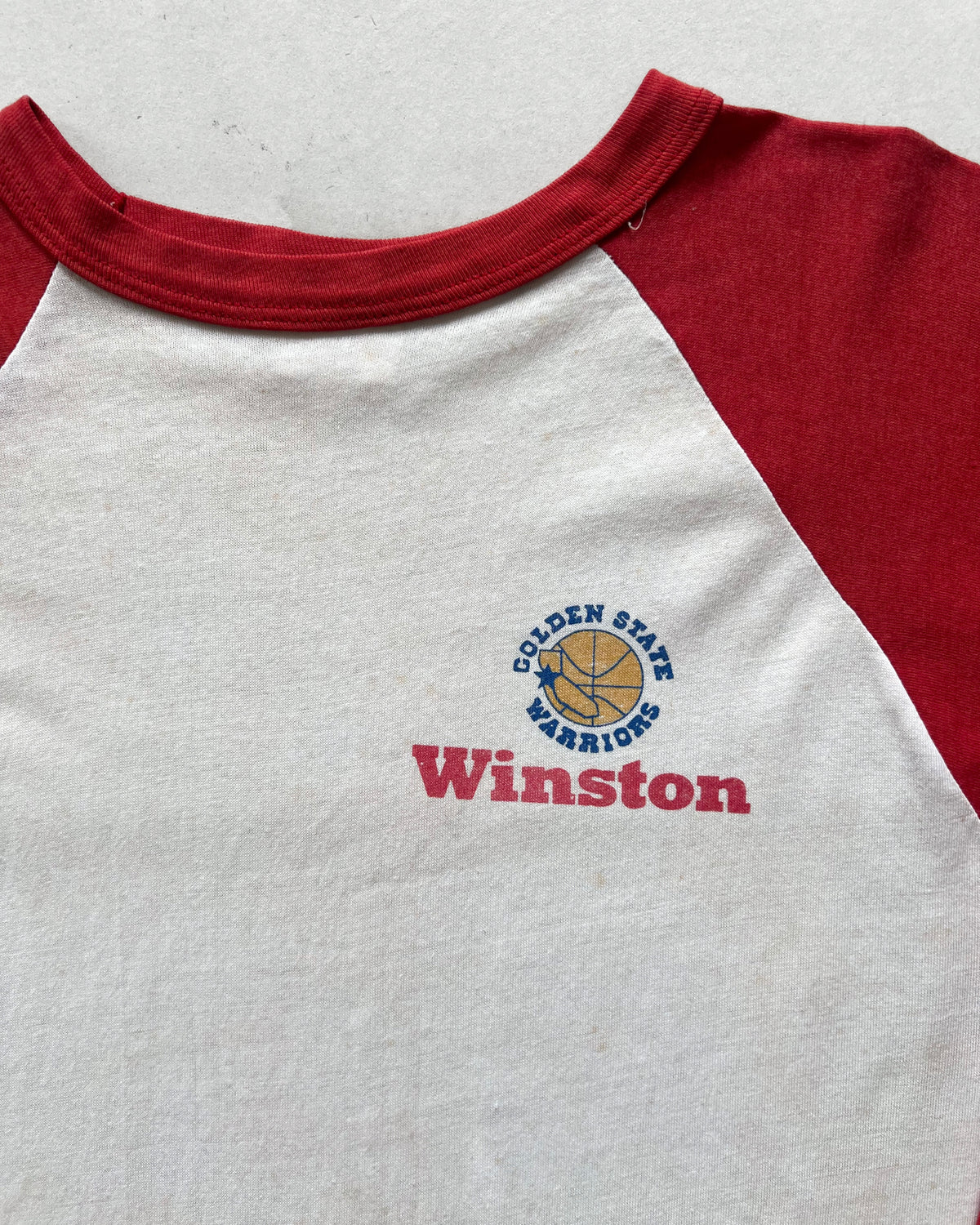 1970S 'GOLDEN STATE WARRIORS' RAGLAN 3/4 SLEEVES TEE (L)