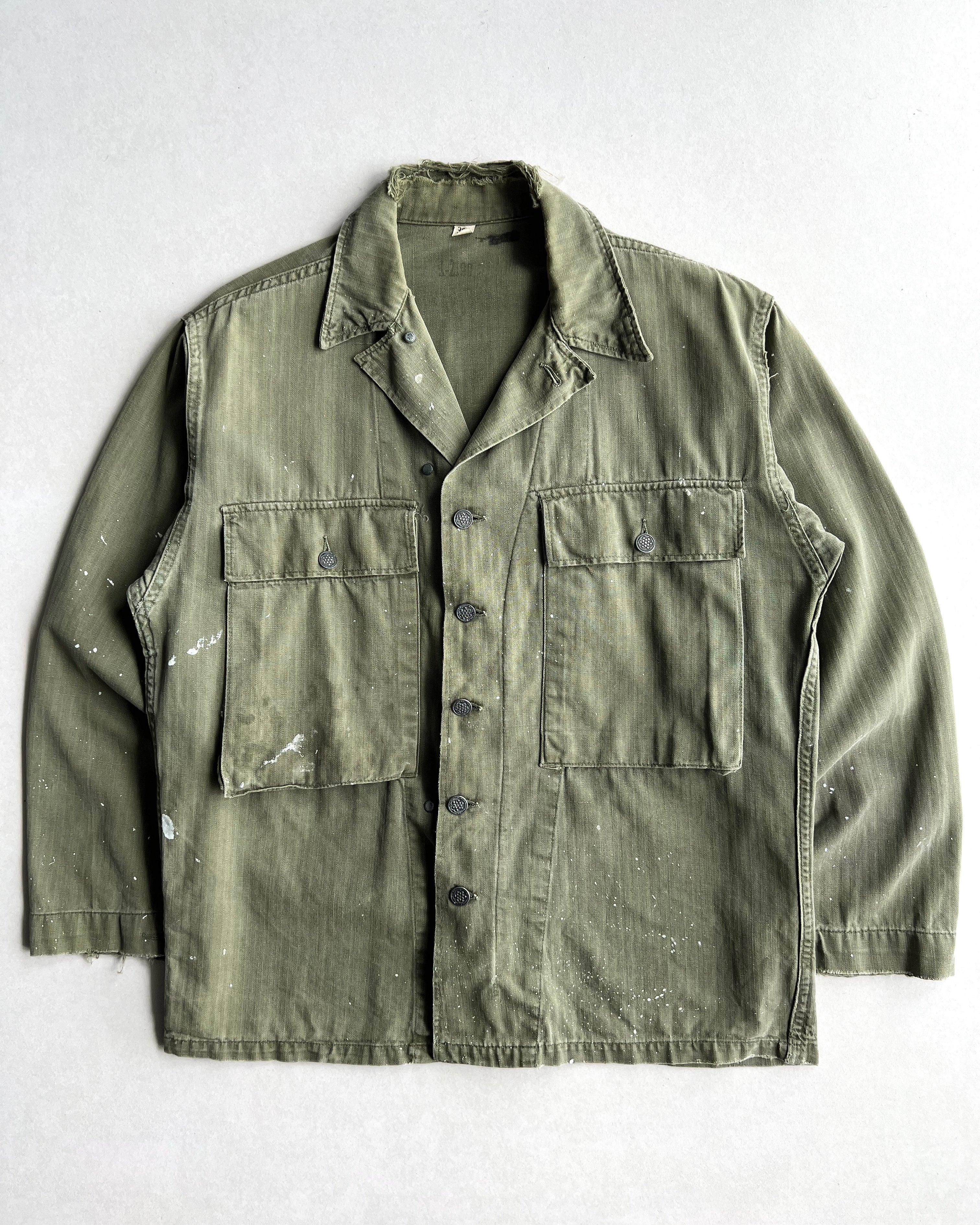 1940S WWII US ARMY HBT 13 STARS M43 JACKET (L)