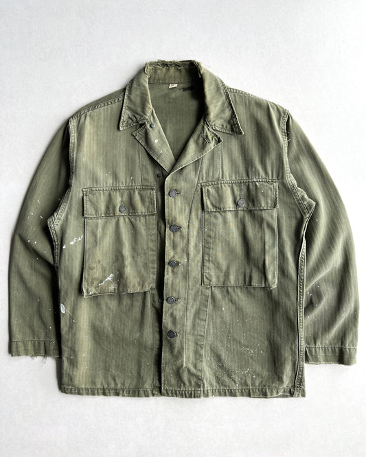 1940S WWII US ARMY HBT 13 STARS M43 JACKET (L)