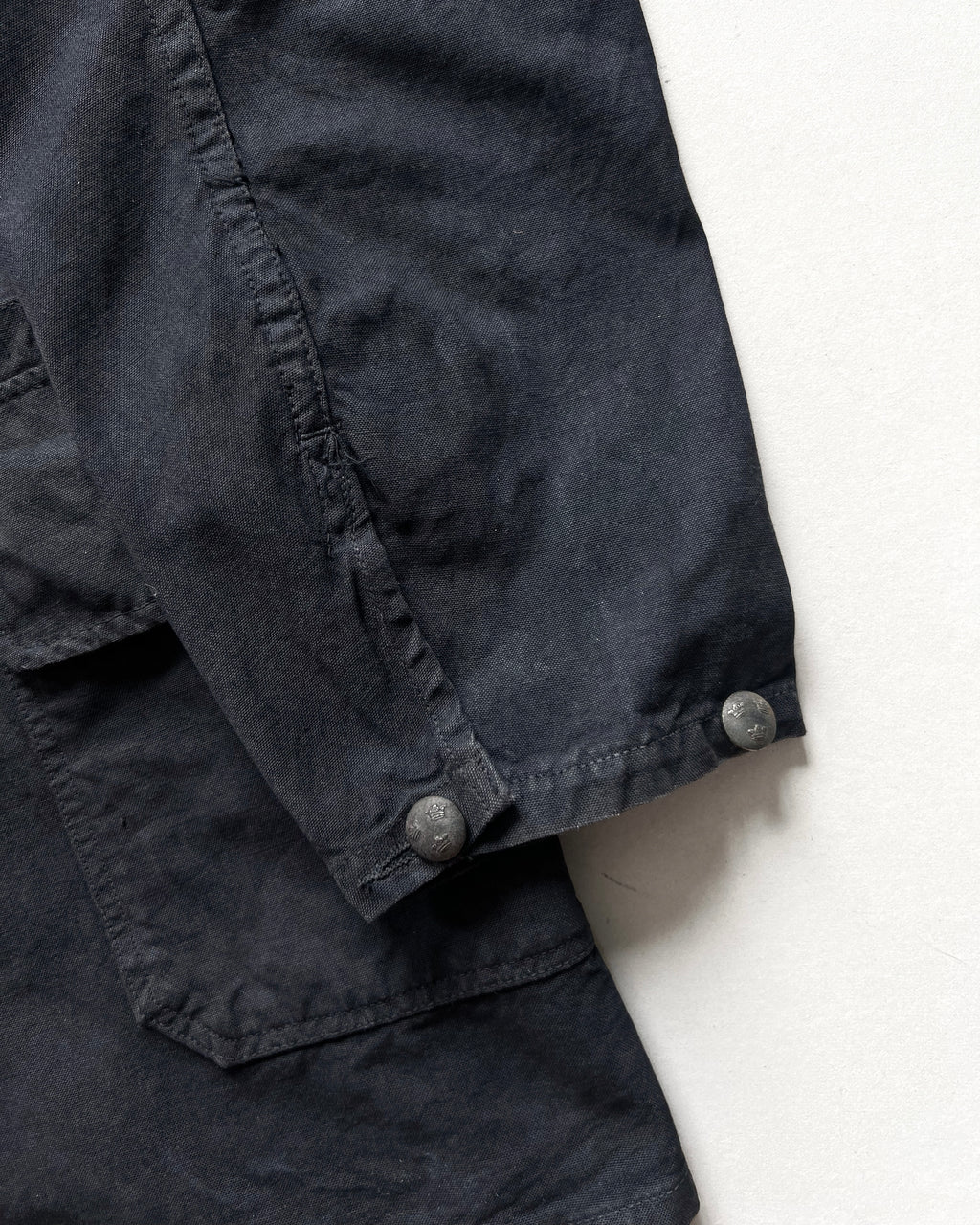 1930S OVERDYED SWEDISH ARMY CHORE JACKET (M)