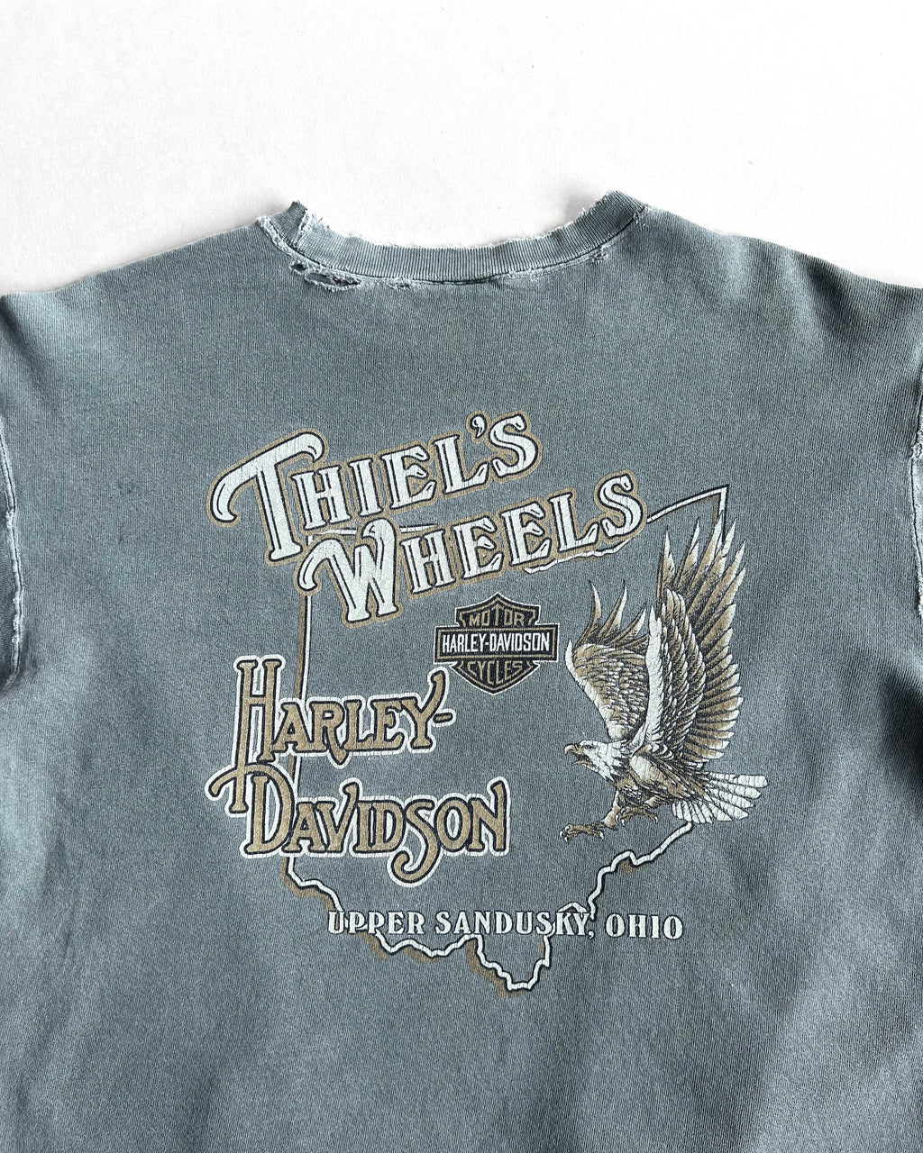 1990S FADED HARLEY DAVISON DISTRESSED SWEATSHIRT (L)