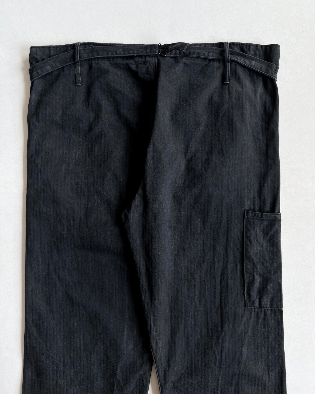 1980S BLACK GERMAN HBT CARPENTER WORK TROUSERS (30-36)