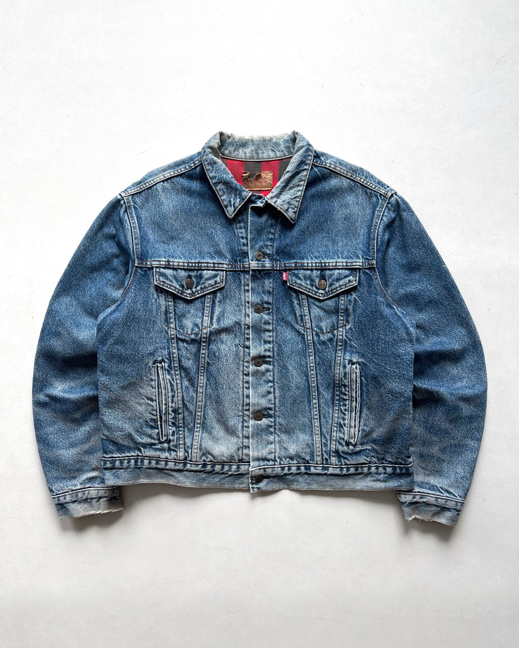 1980S LEVI'S FLANNEL LINED TYPE III DENIM TRUCKER (XL)