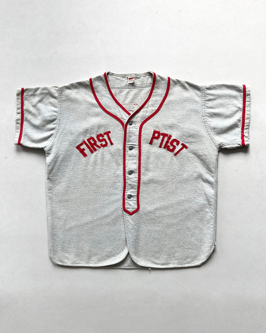 1950S RUSSELL 'FIRST PTIST' BASEBALL JERSEY (XL)