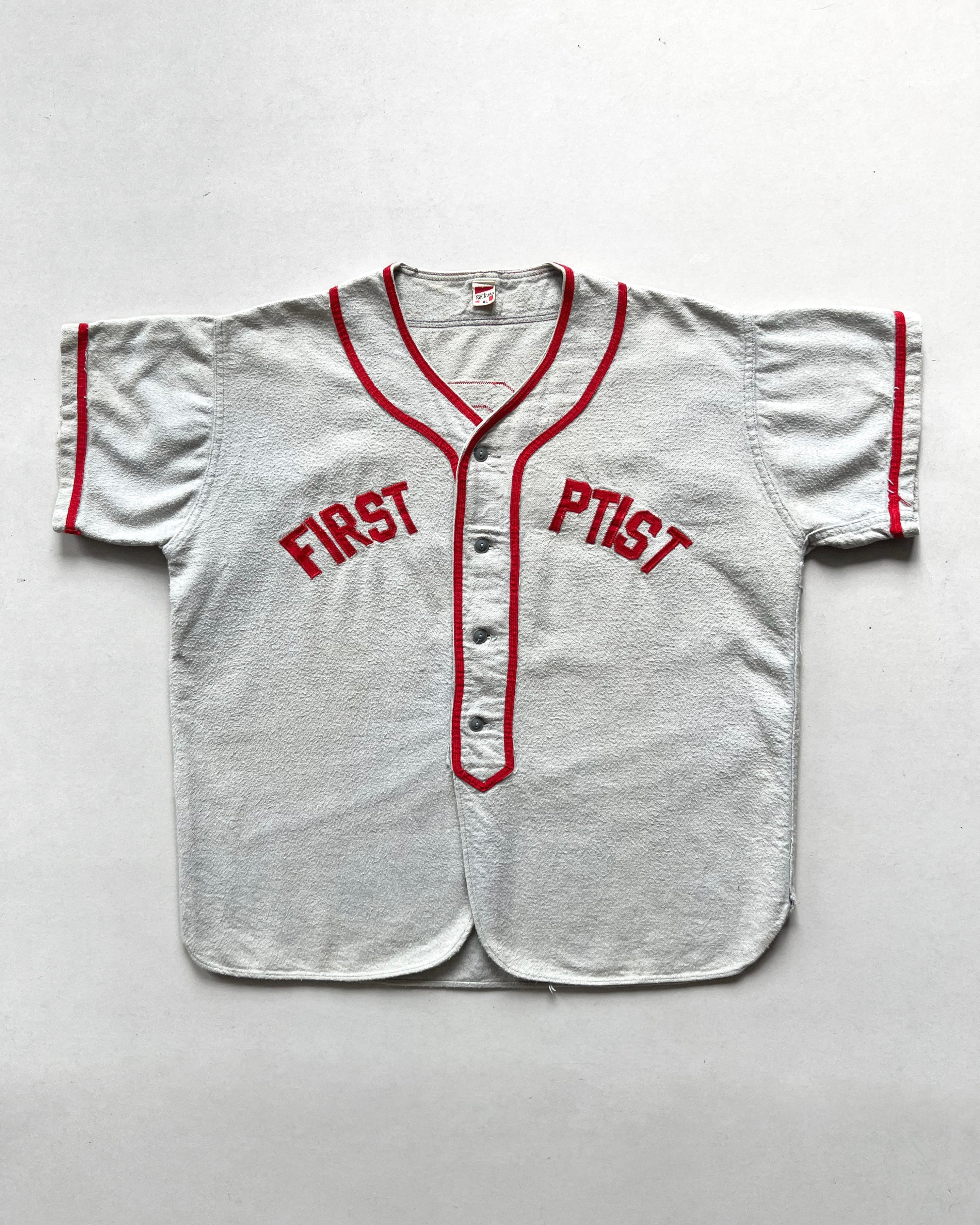1950S RUSSELL 'FIRST PTIST' BASEBALL JERSEY (XL)