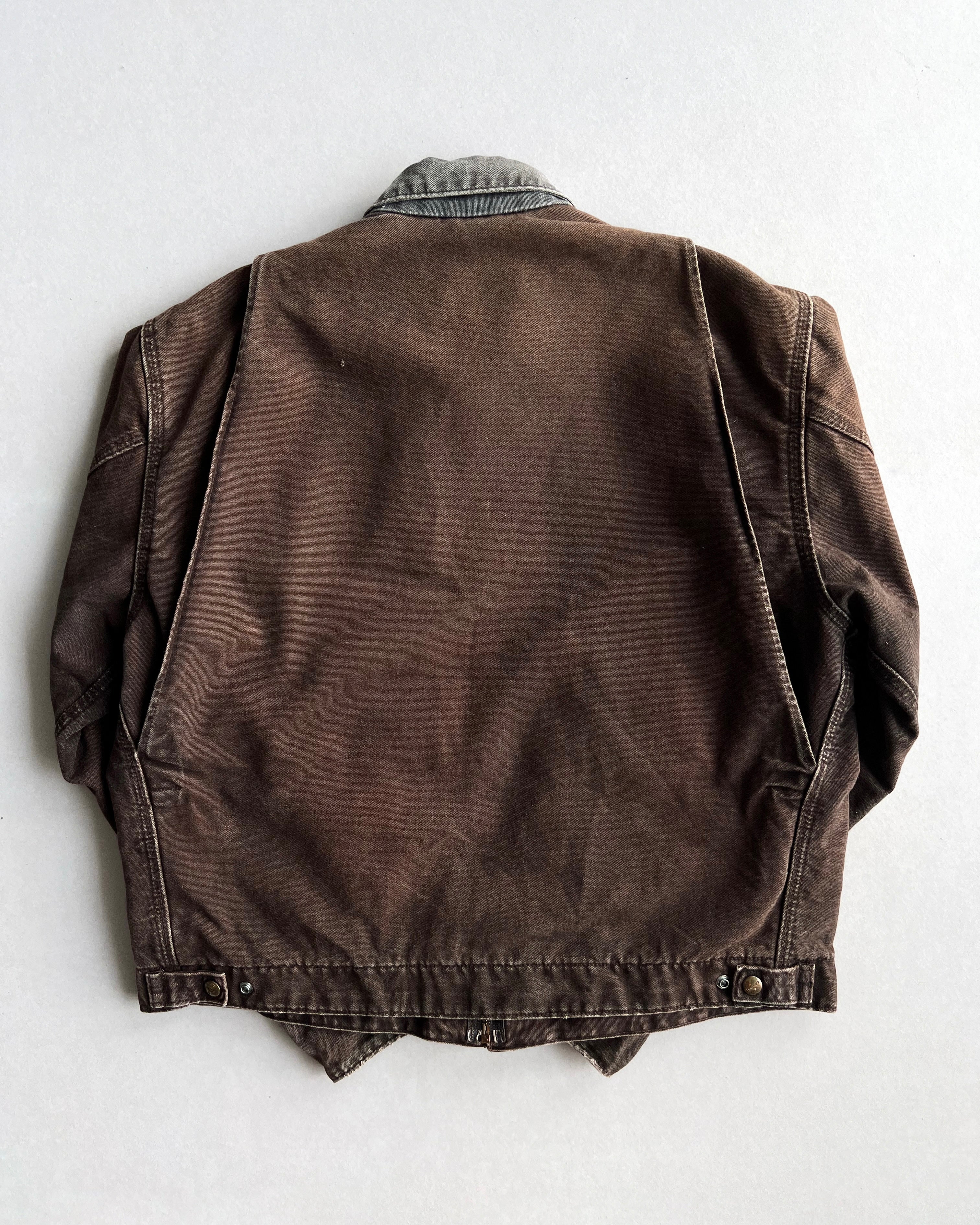 FADED CHOCOLATE CARHARTT DETROIT WORK JACKET (L)