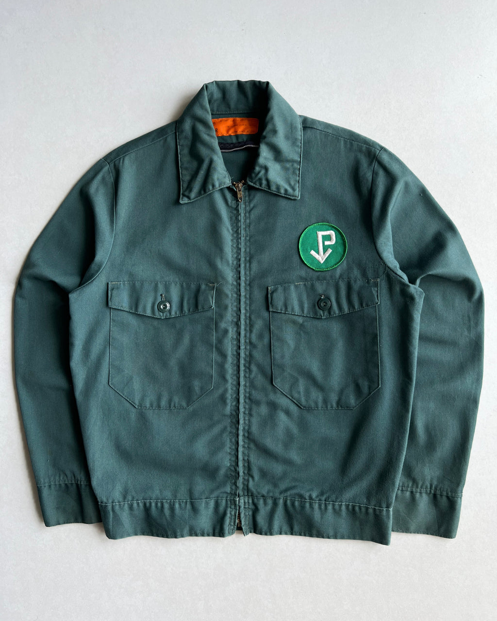 1970S EMERALD GREEN DOUBLE POCKET WORK JACKET (M)