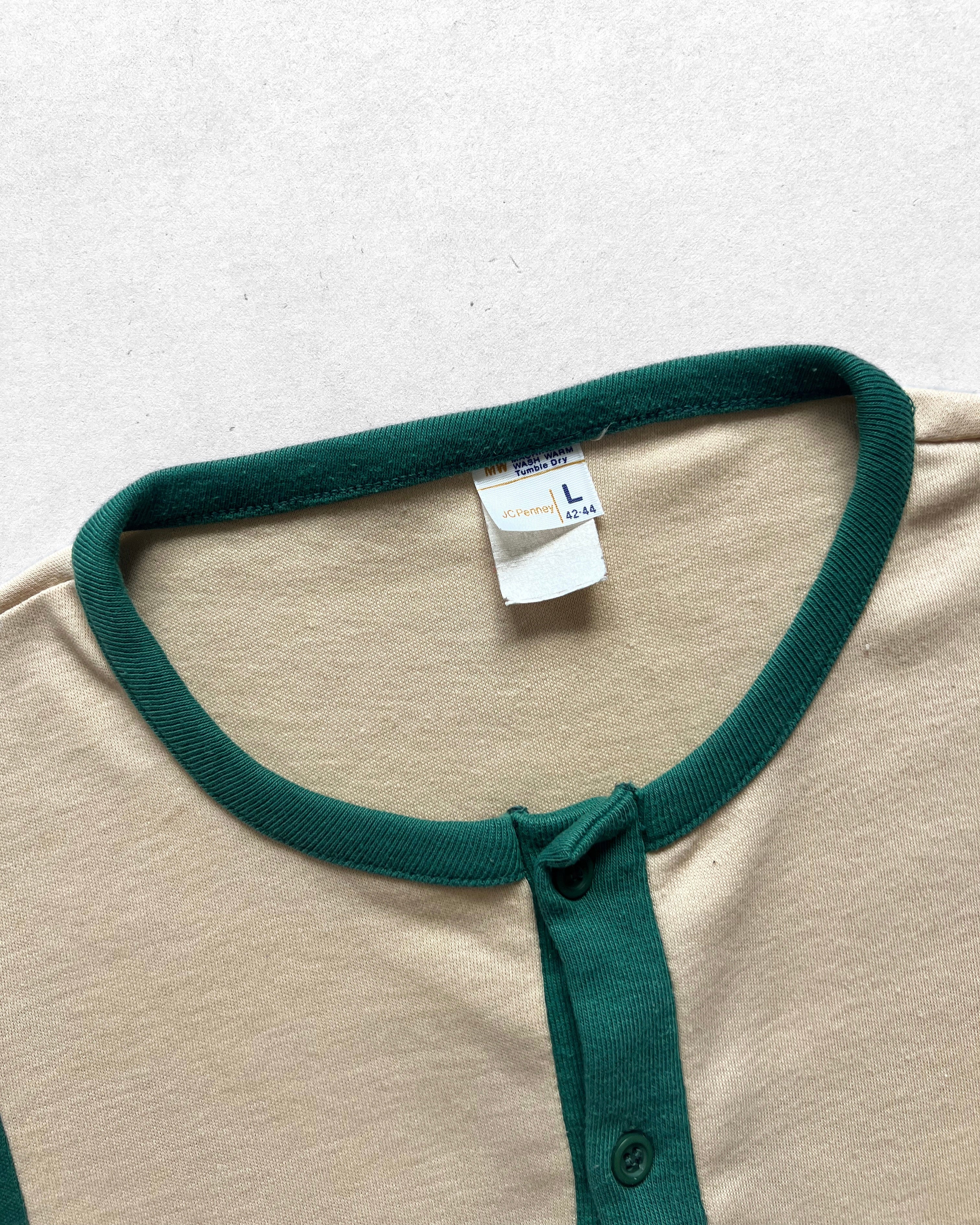 1970S JC PENNEY HENLEY RINGER TEE (L)