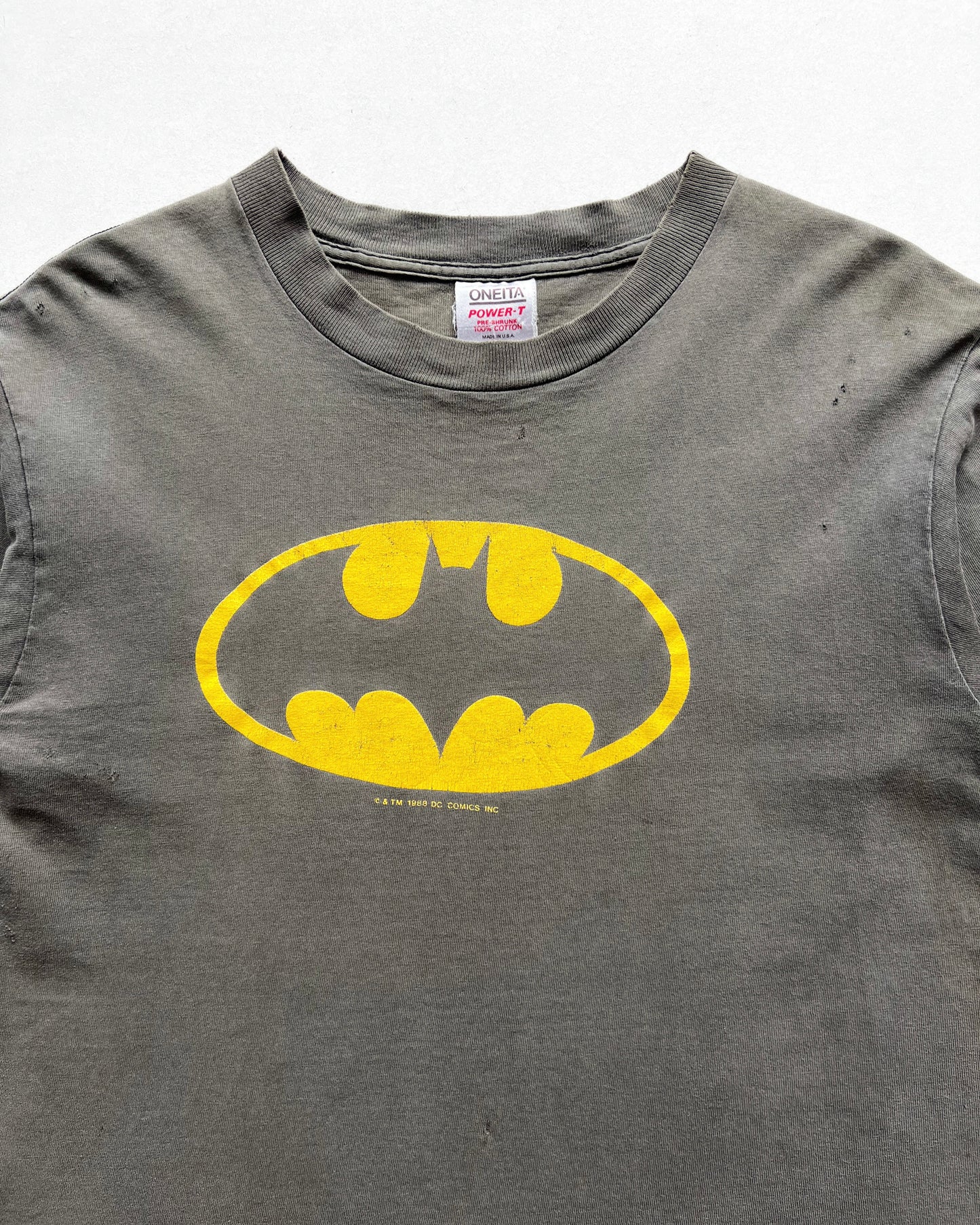 1980S FADED BATMAN LOGO SINGLE STICTH TEE (L)