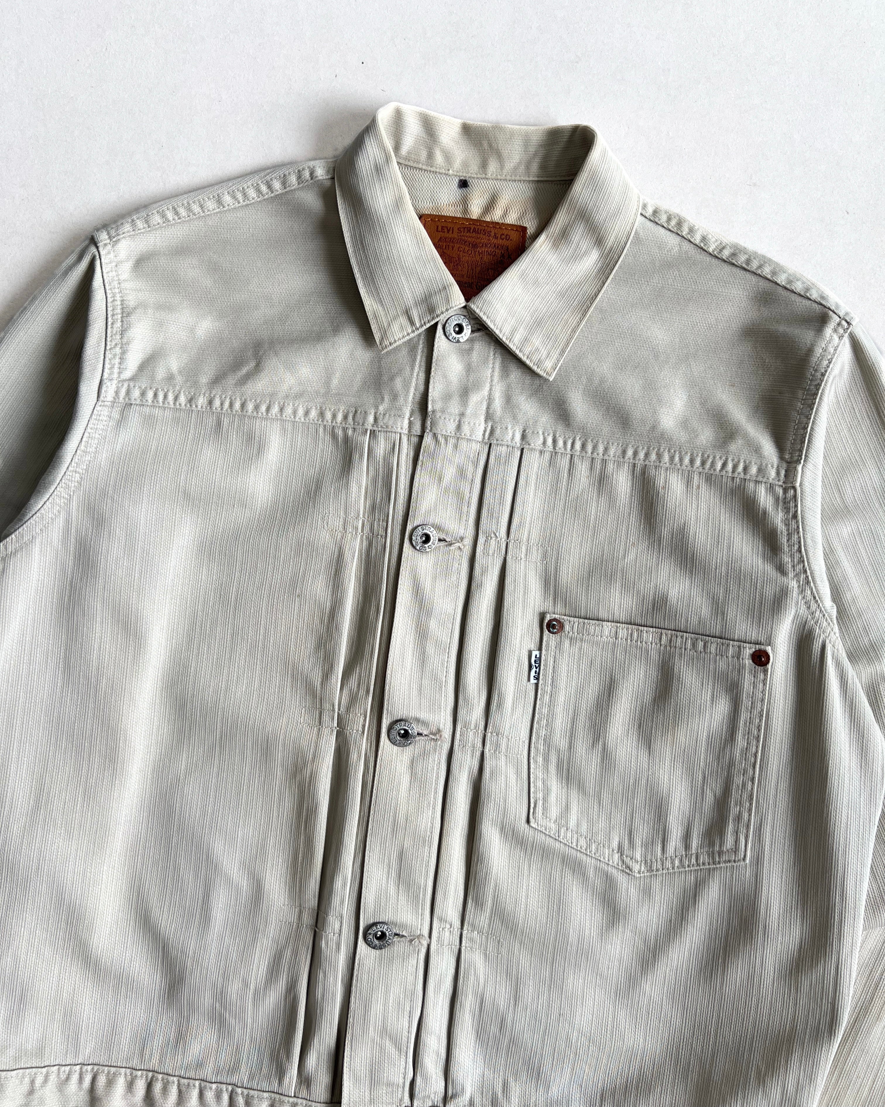 1980S WHITE LEVI'S BIG E TYPE I JACKET (M)