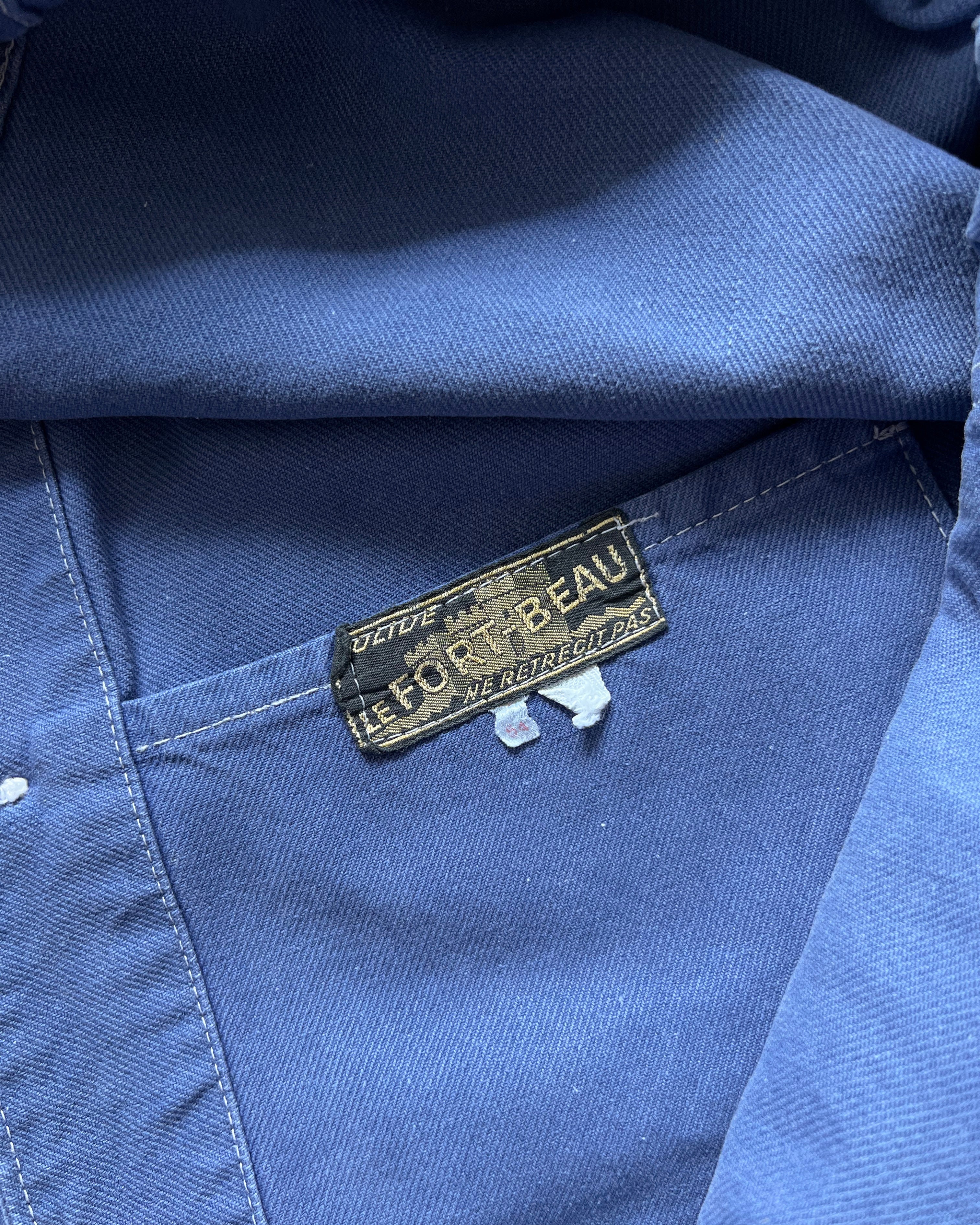 1940S LE FORT-BEAU FRENCH V POCKET CHORE JACKET (XL)