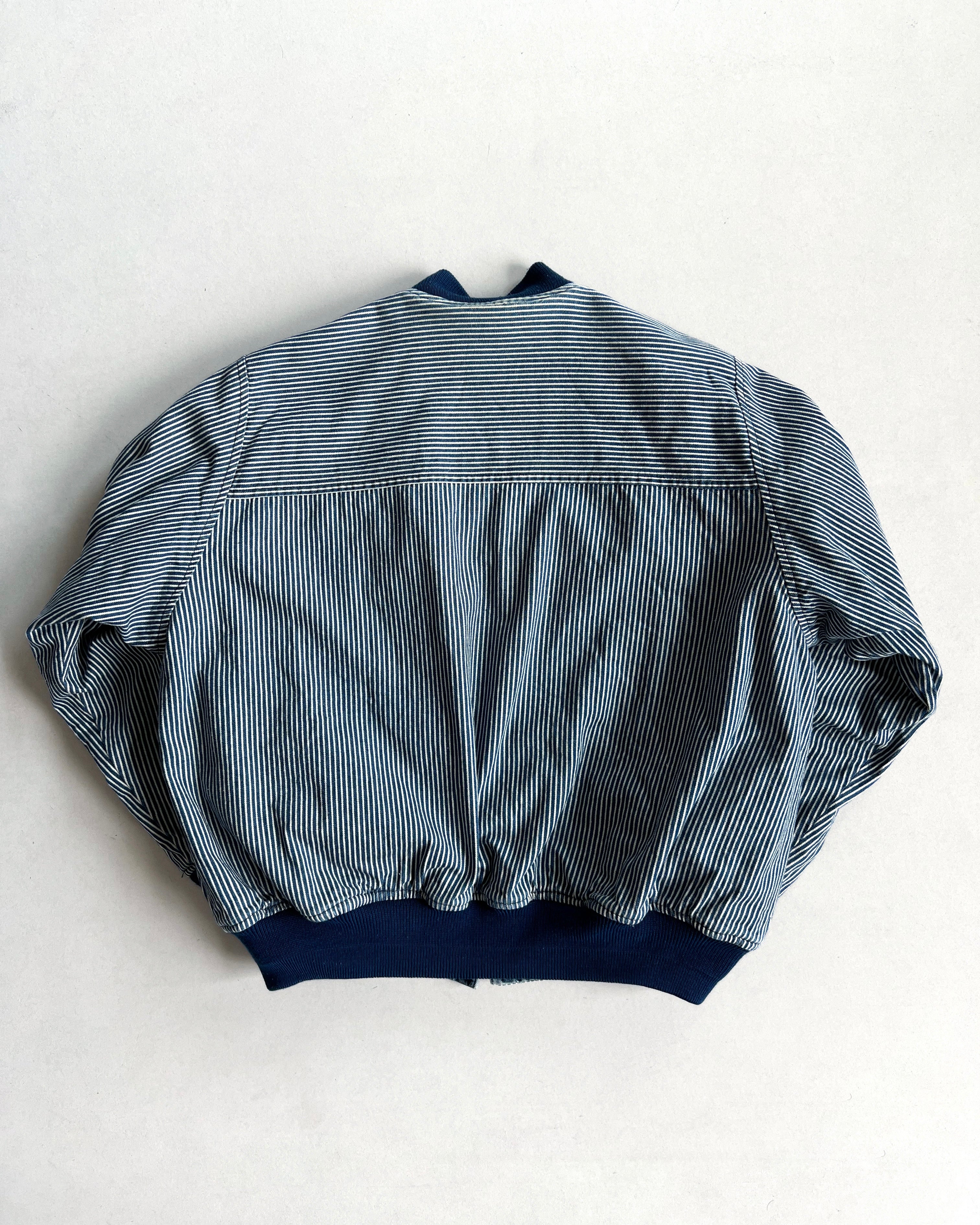 1980S LIPSTAR REVERSIBLE DENIM/HICKORY CARGO JACKET (L)