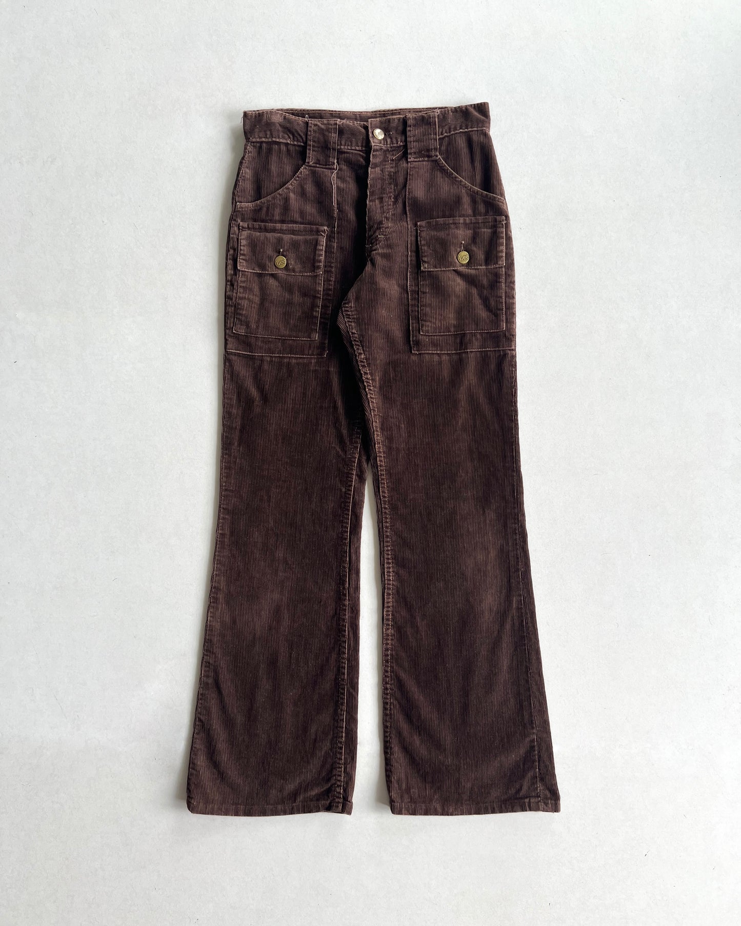 1970S LEE CORDUROY BOOTCUT BUSH PANTS (28)