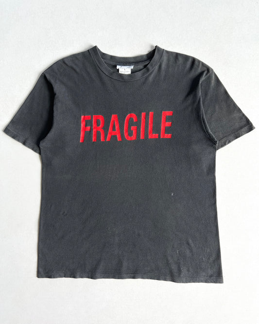 1990S FADED 'FRAGILE' SINGLE STITCH TEE (L)