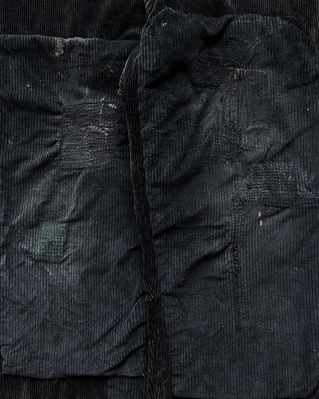 1960S FRENCH LE LABOUREUR CORDUROY DOUBLE KNEE WORK PANTS (35)