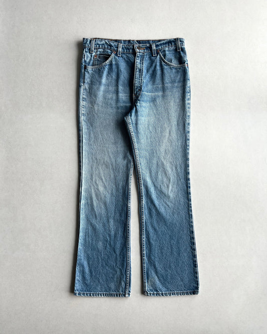 1990S FADED WASHED LEVI'S 517 FLARE JEANS (36X31)