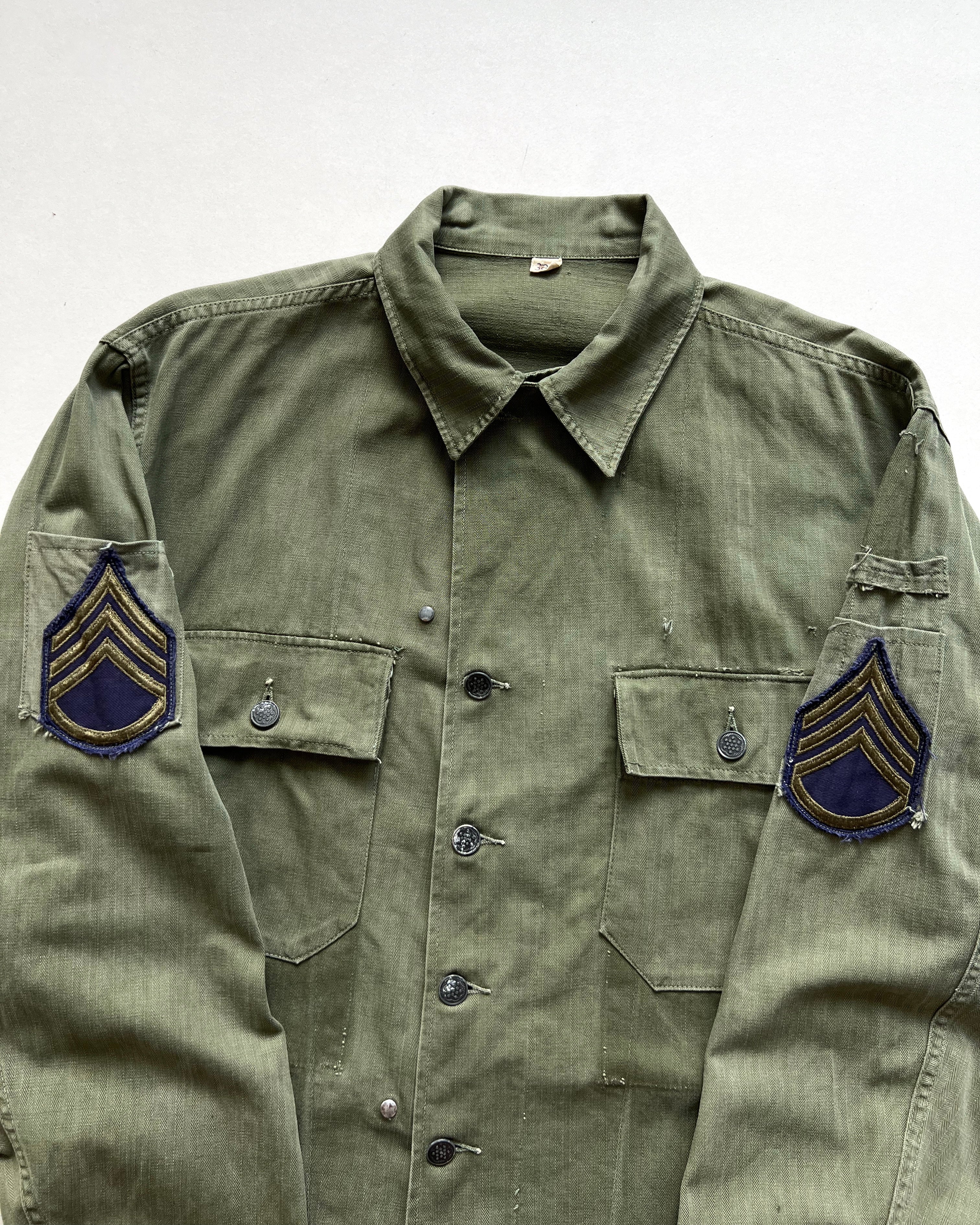 1940S US ARMY 13 STARS HBT SHIRT (M)