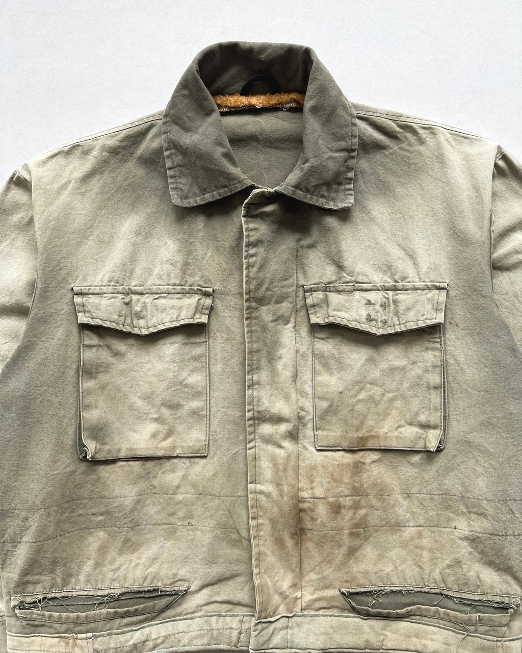 1980S FADED DOUBLE POCKET WORK JACKET (L)