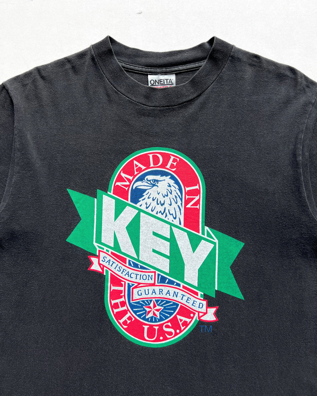 1990S KEY MADE IN USA SINGLE STITCH TEE (M)