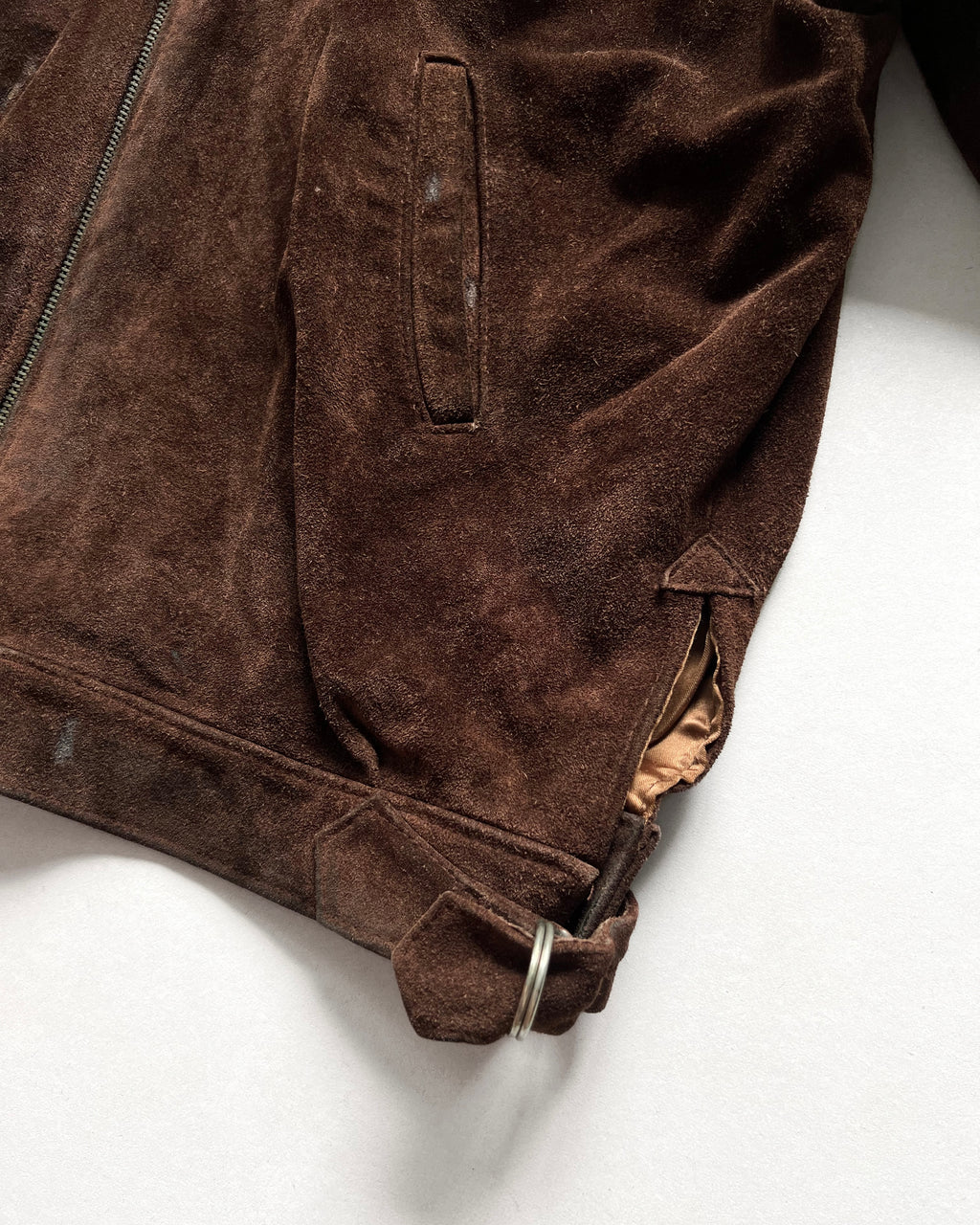 1980S NESICO AMSTERDAM SUEDE LEATHER TRUCKER JACKET (M)