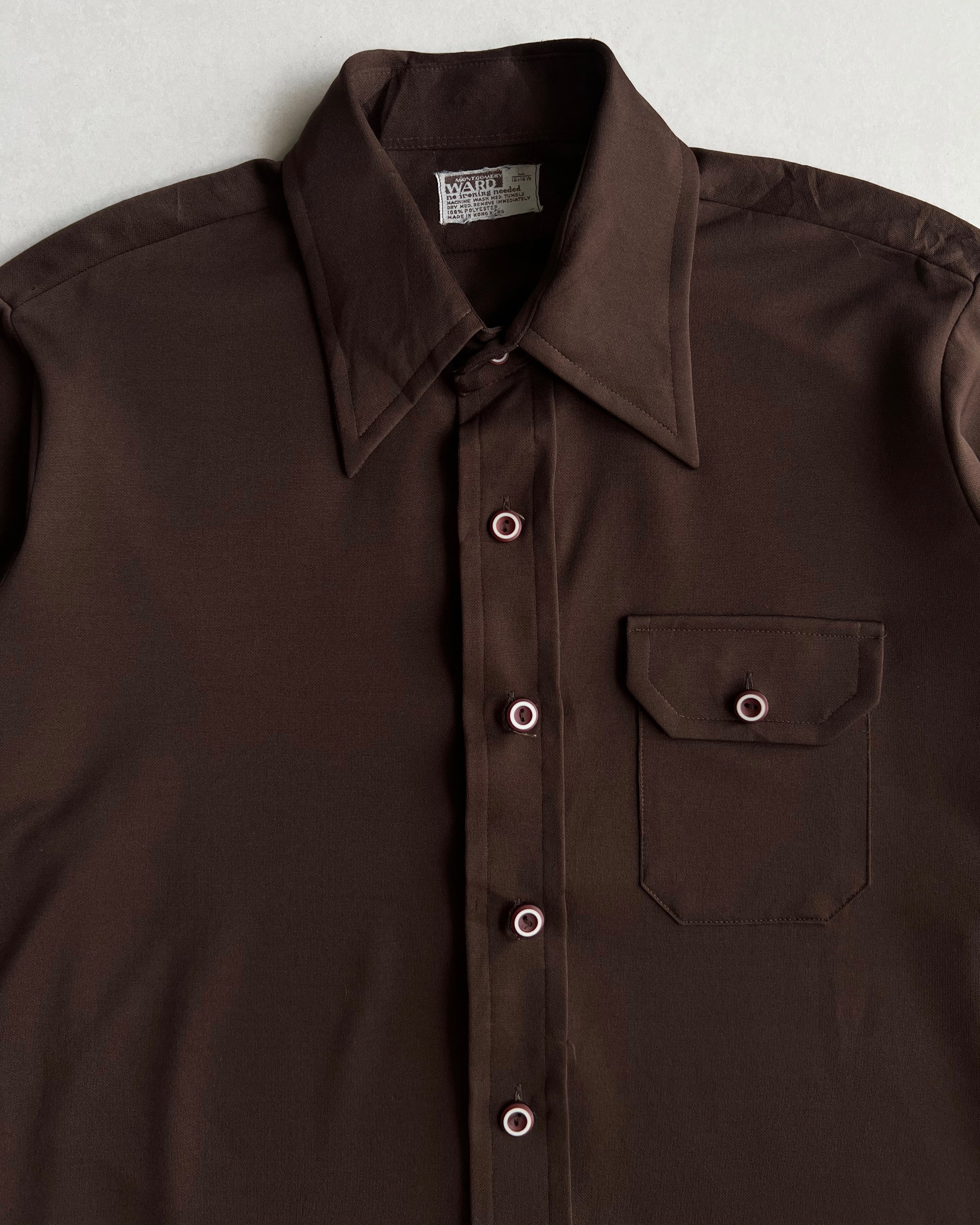 1970S MONTGOMERY POINT COLLAR BUTTON-UP SHIRT (L)