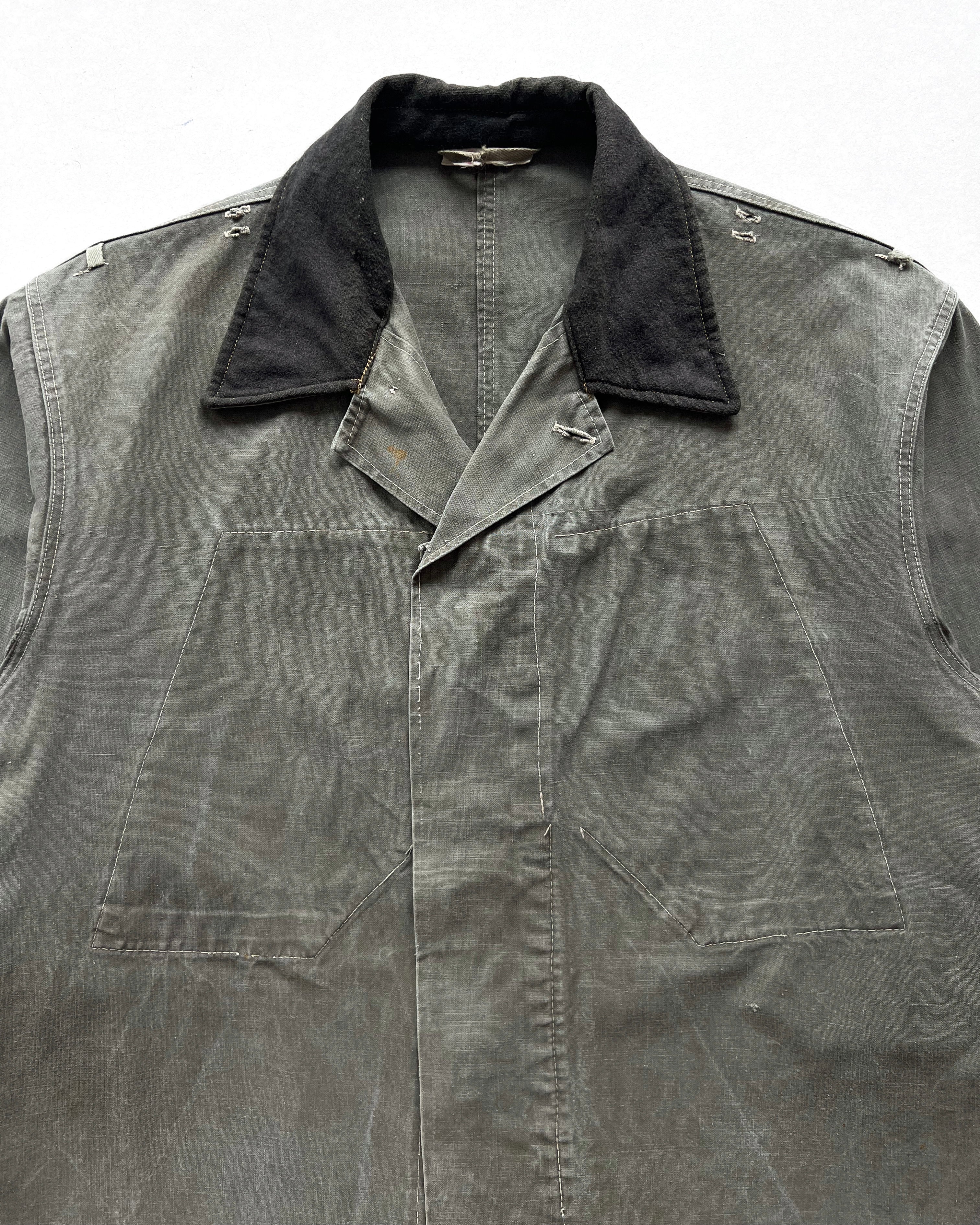 1960S EAST GERMANY G52 ARMY CANVAS JACKET (L)