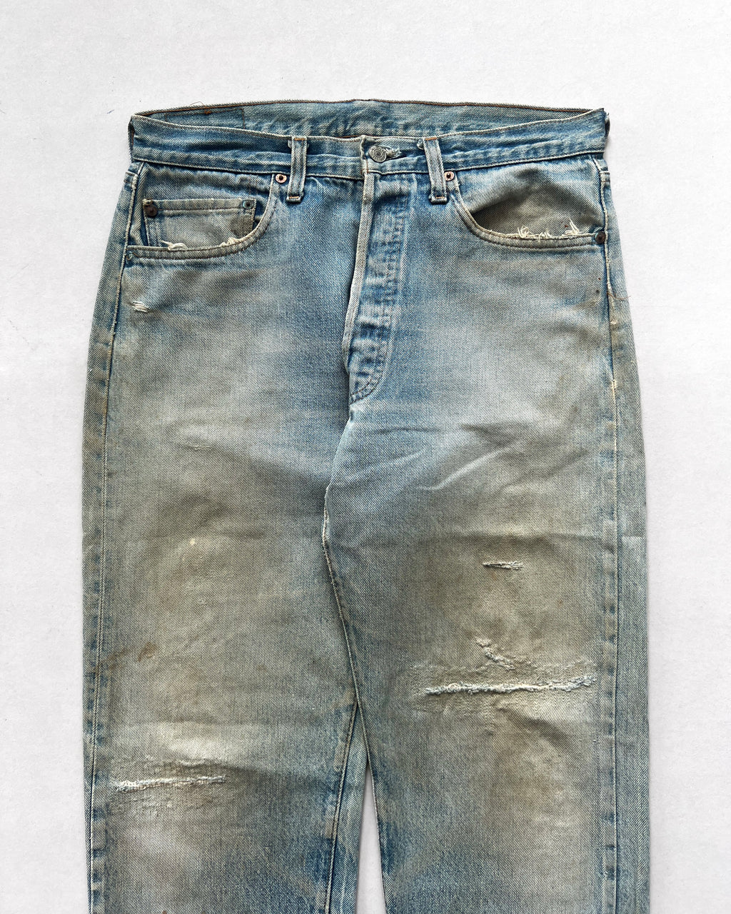 1980S FADED LEVI'S 501 REDLINE SELVEDGE JEANS (32)
