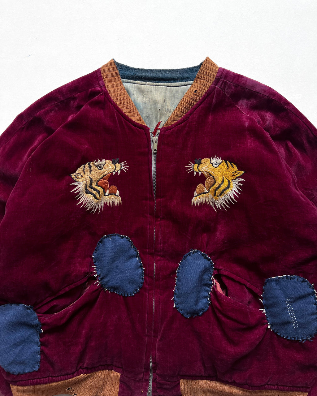 1950S MAROON BLUE JAPAN REVERSIBLE SUKAJAN (S/M)
