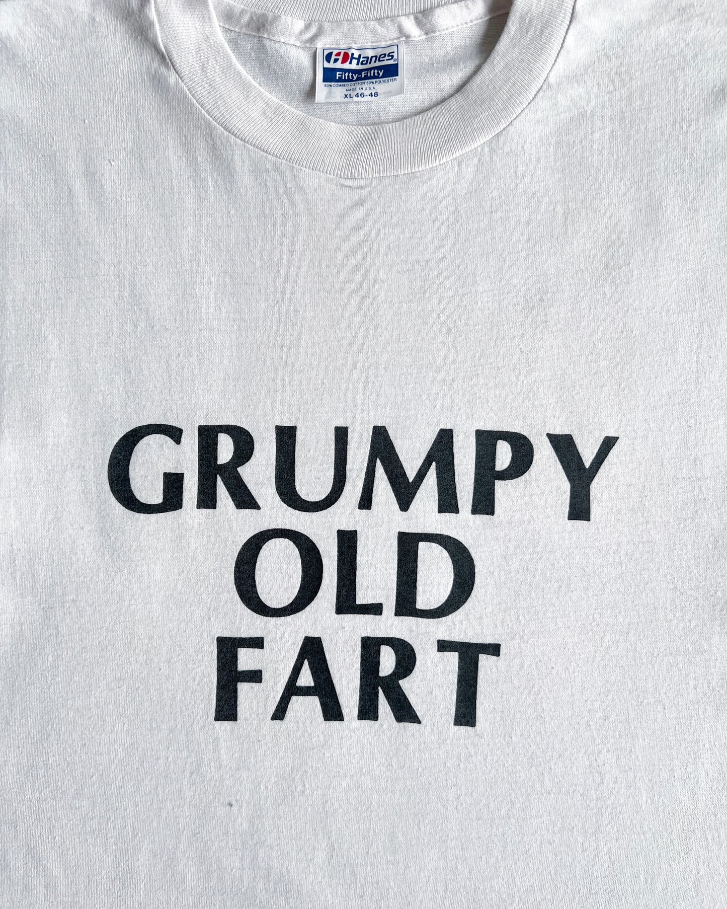 1980S HANES 'GRUMPY OLD FART' SINGLE STITCH TEE (XL)