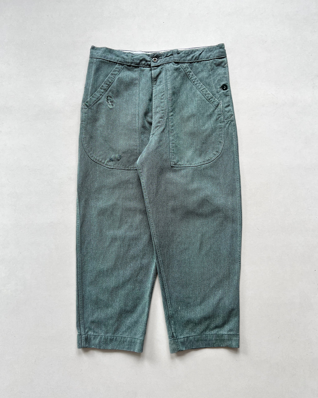 1970S SWISS SALT & PEPPER MILITARY PANTS (35)