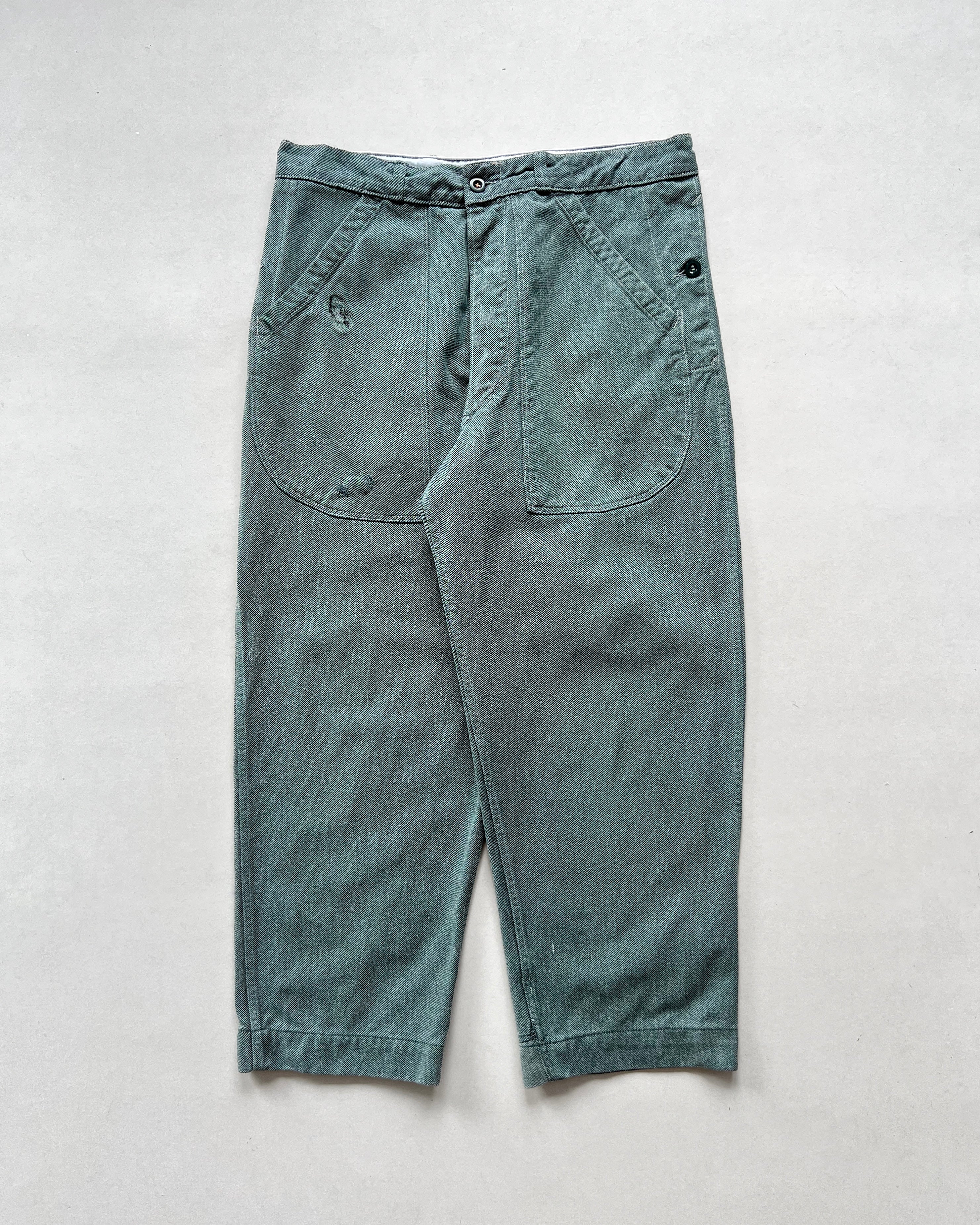 1970S SWISS SALT & PEPPER MILITARY PANTS (35)