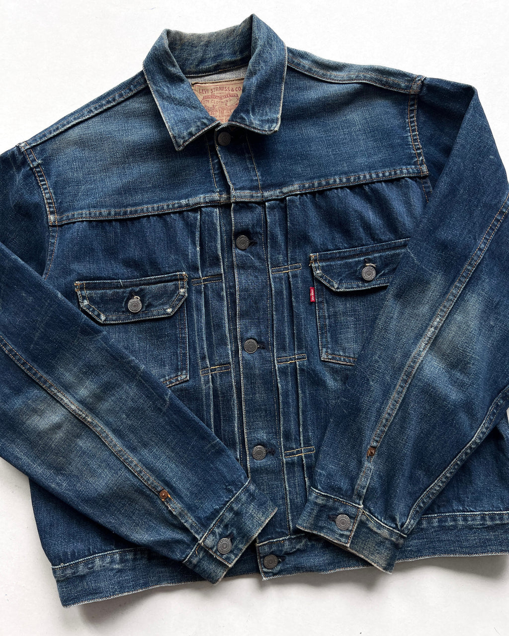 1990S LVC 507 BIG E TYPE II SELVEDGE DENIM JACKET (48)