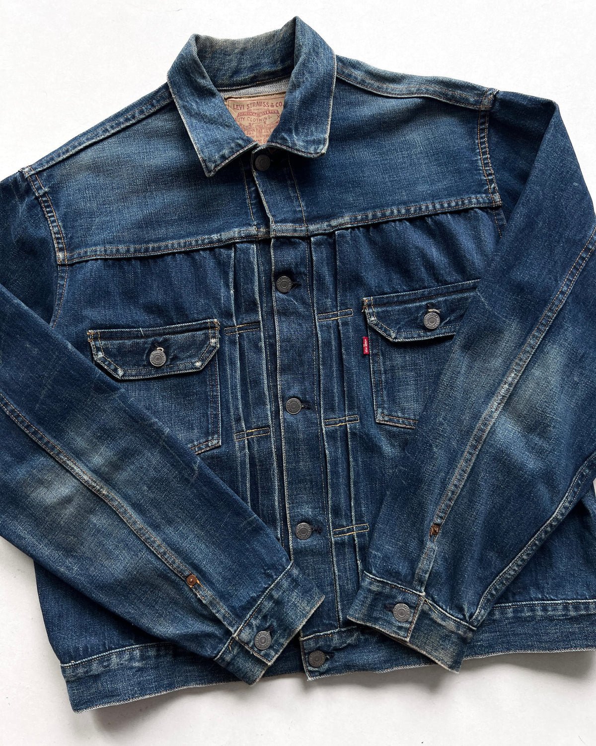 1990S LVC 507 BIG E TYPE II SELVEDGE DENIM JACKET (48)