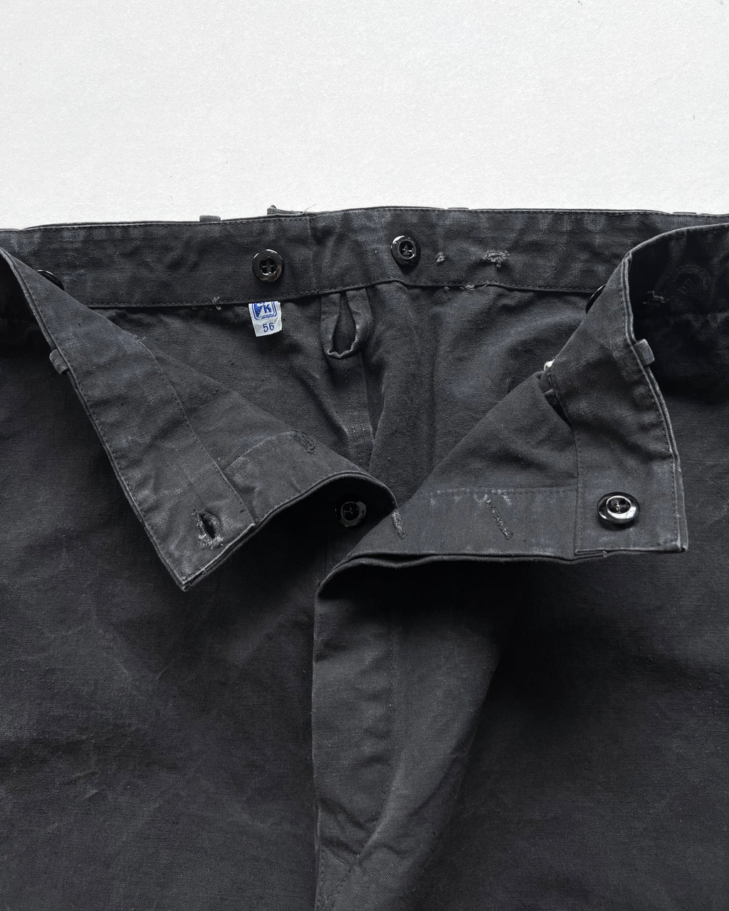 1950S BLACK FRENCH WORK CARPENTER TROUSERS (34-40)