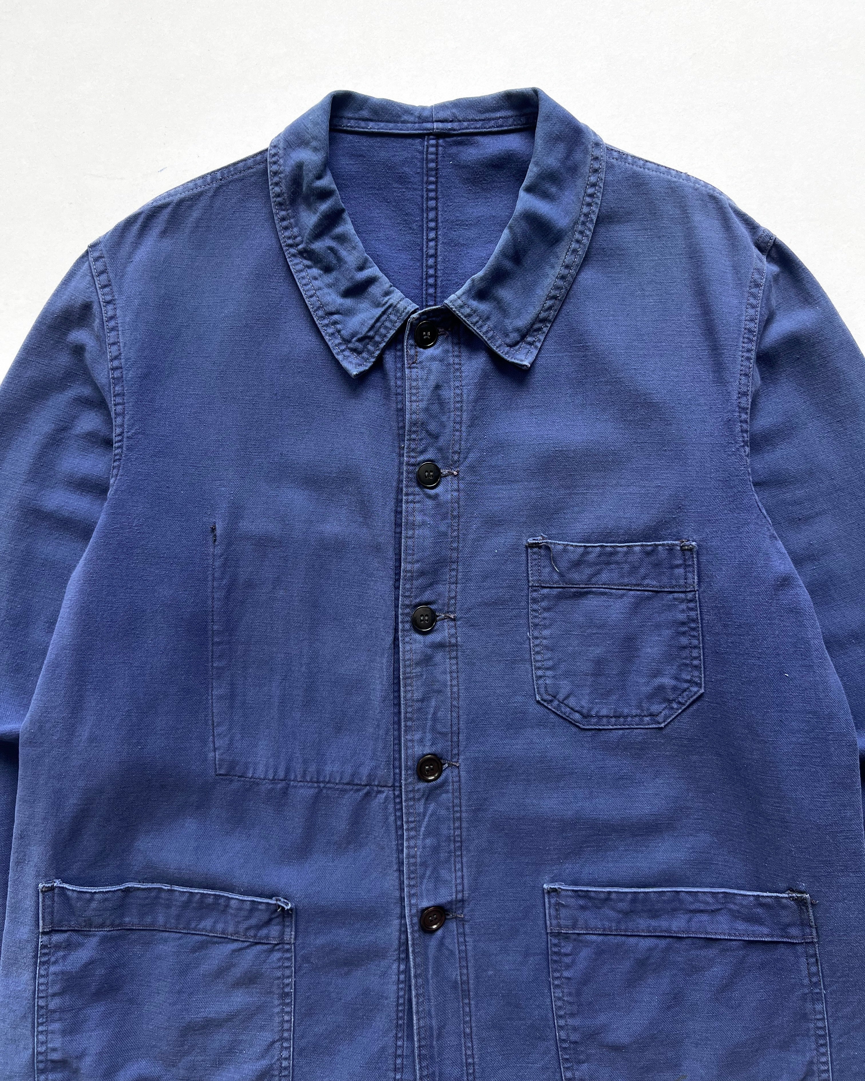 1950S FRENCH KONECO INDIGO WORK JACKET (L)