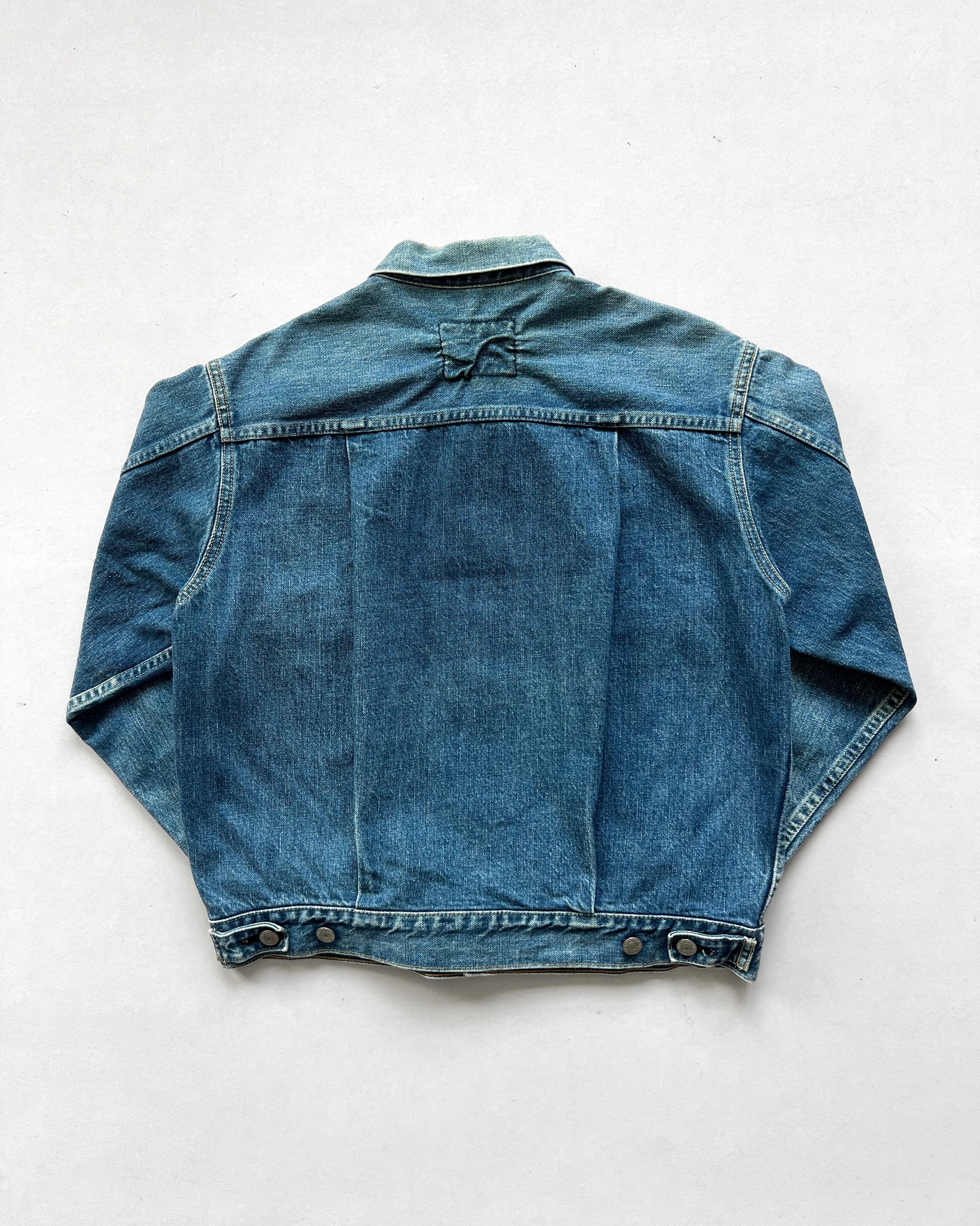 1990S FADED LEVIS TYPE II SELVEDGE DENIM JACKET (M)