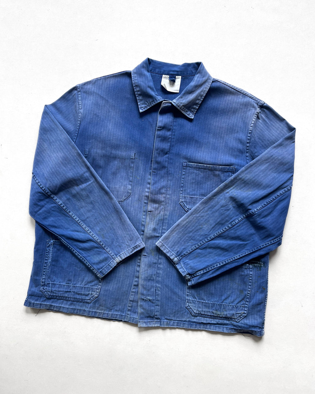 1970S SUN FADED GERMAN HBT WORK JACKET (L)