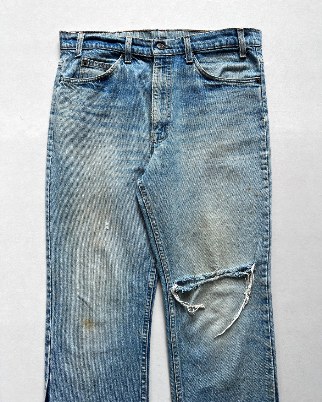 1980S FADED LEVI'S 317 ORANGE TAB FLARE JEANS (34)