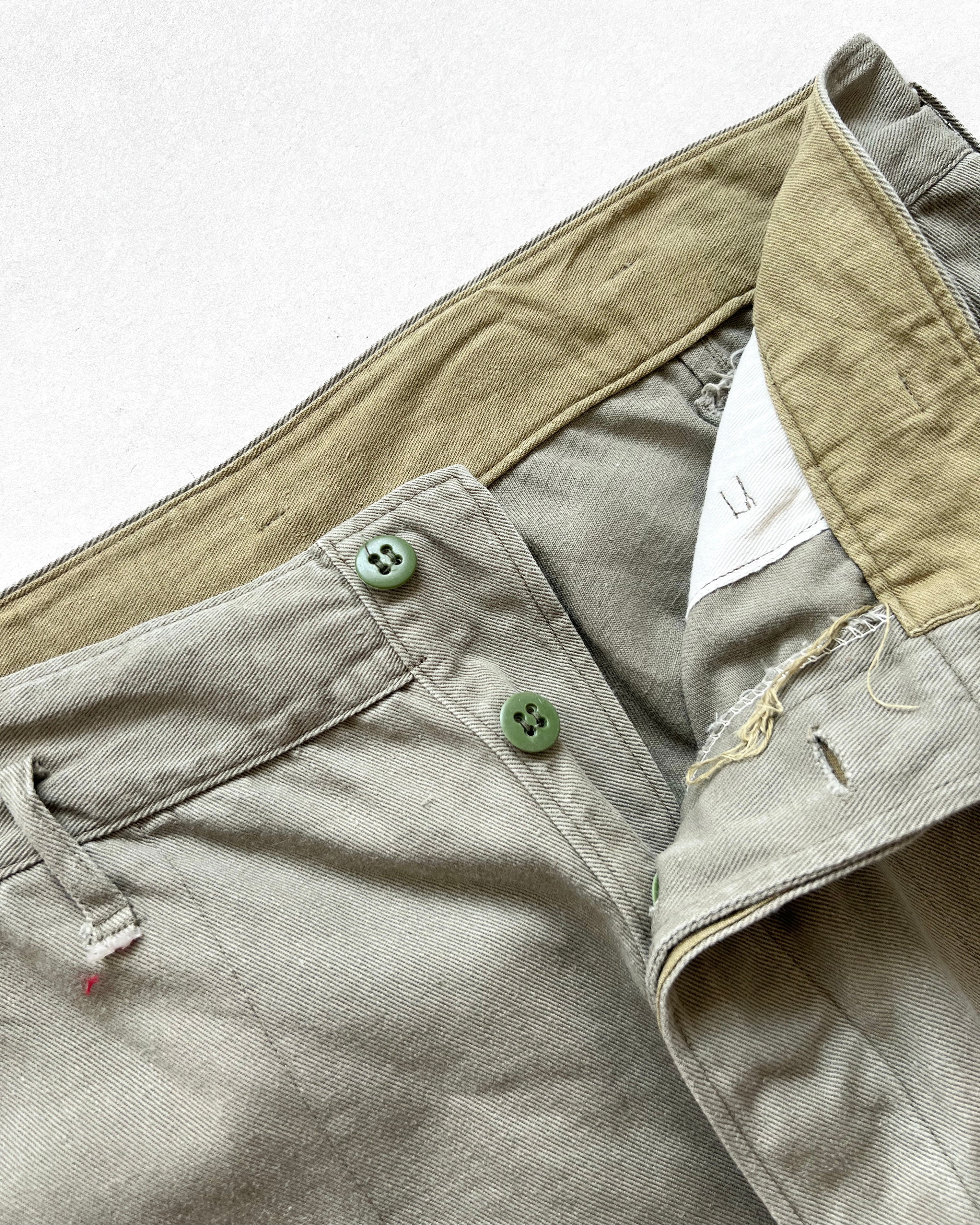 1950S FRENCH DOUBLE KNEE WORK PANTS (33)