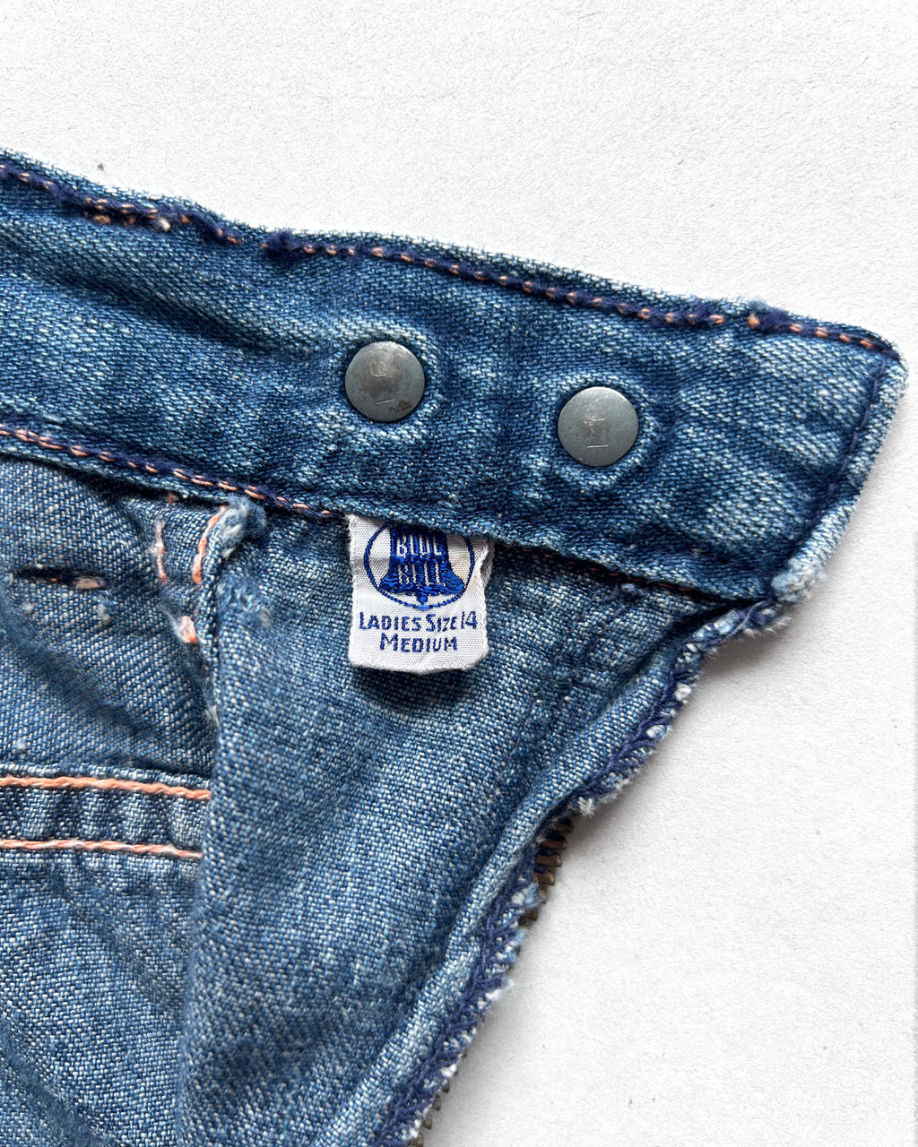 1950S LADIES BLUE BELL SIDE ZIP JEANS (26-28)