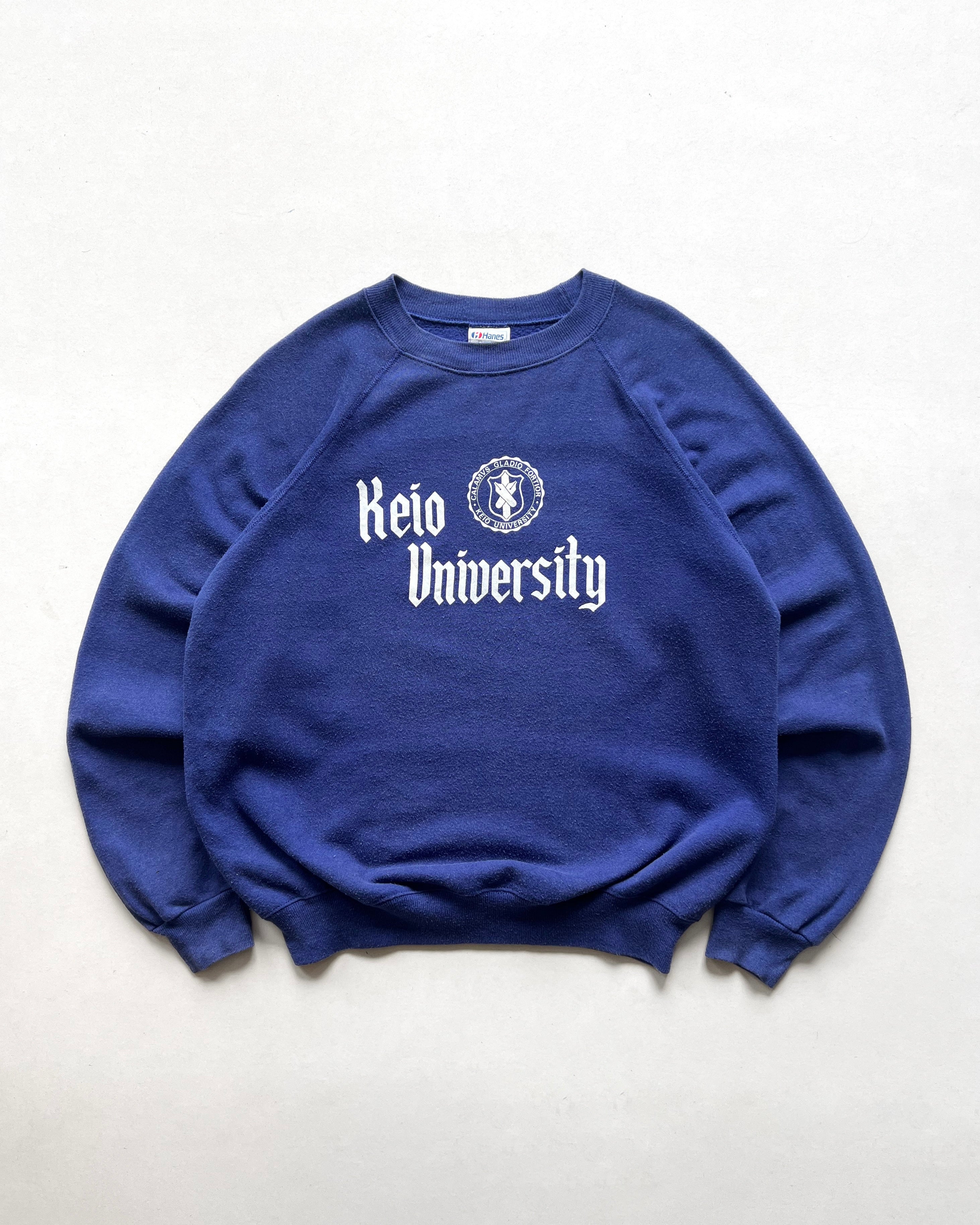 1980S 'KEIO UNIVERSITY' RAGLAN SWEATSHIRT (L)