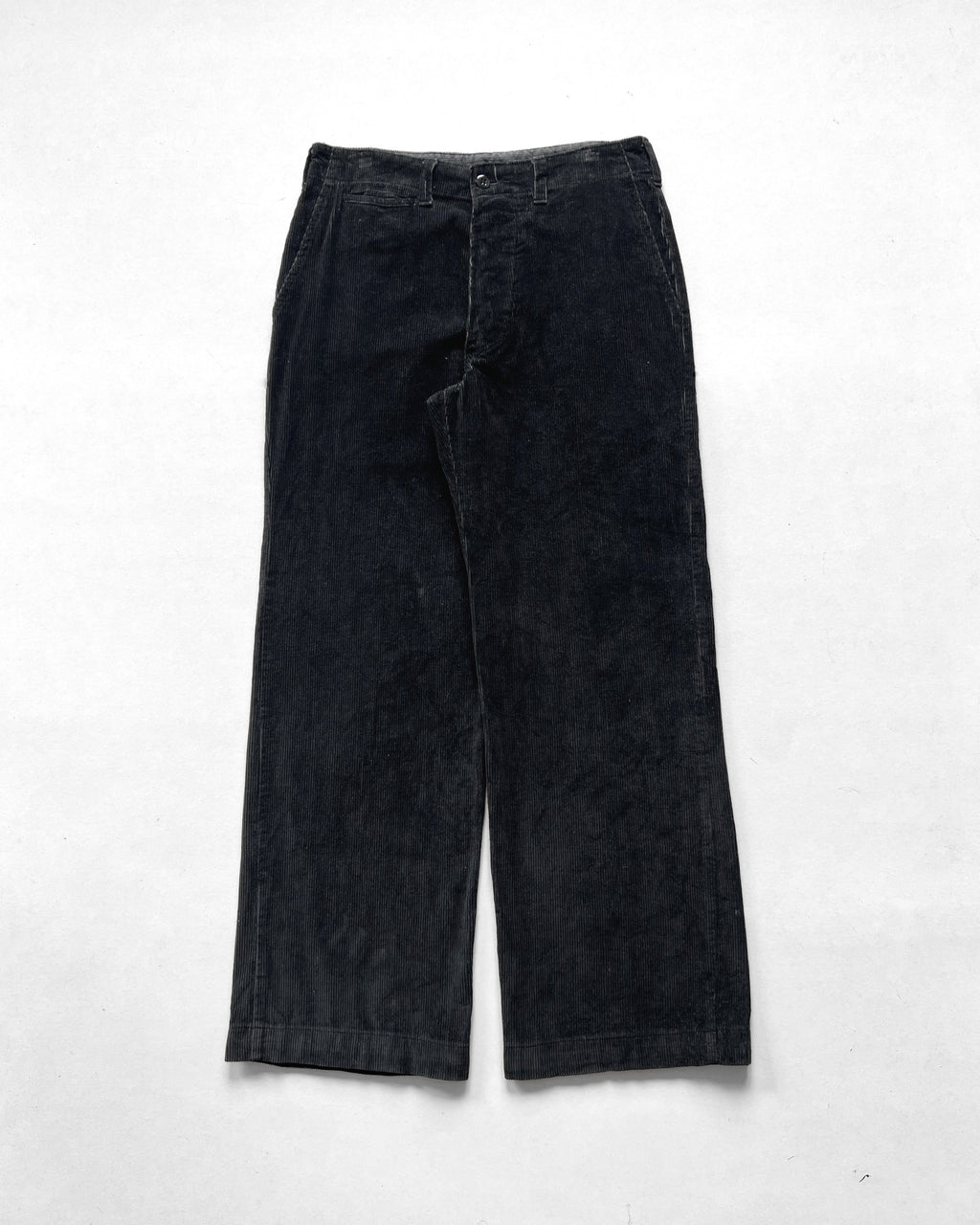1980S BLACK CORDUROY WORK TROUSERS (32)
