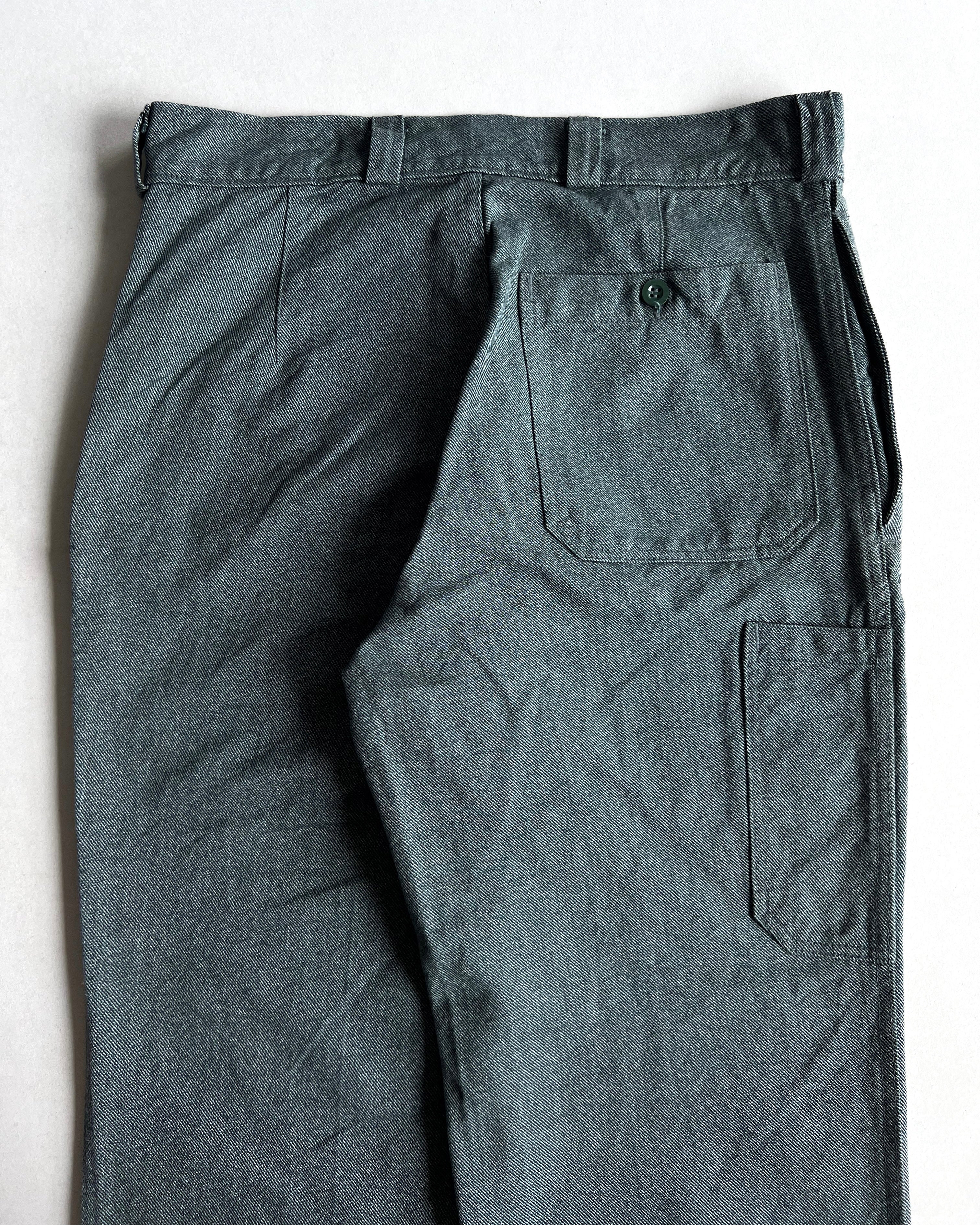 1980S SWISS SALT & PEPPER WORK PANTS (34)
