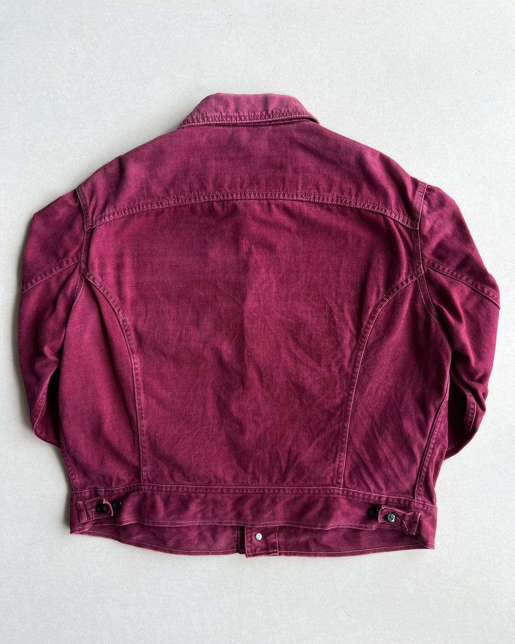1970S MAROON LEE MOLESKIN WORK JACKET (L/XL)