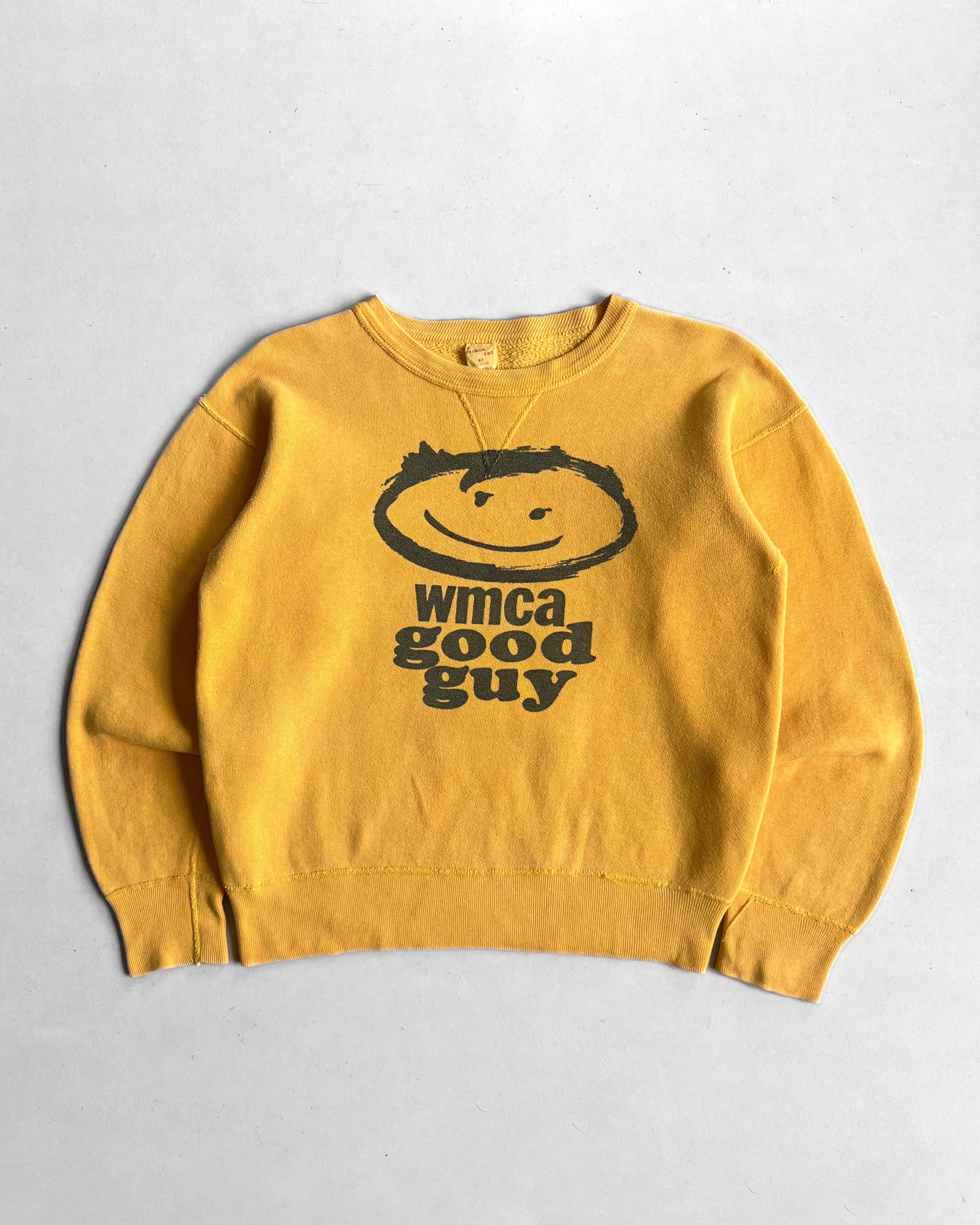 1960S 'WMCA GOOD GUY' V STITCH SWEATSHIRT (M)