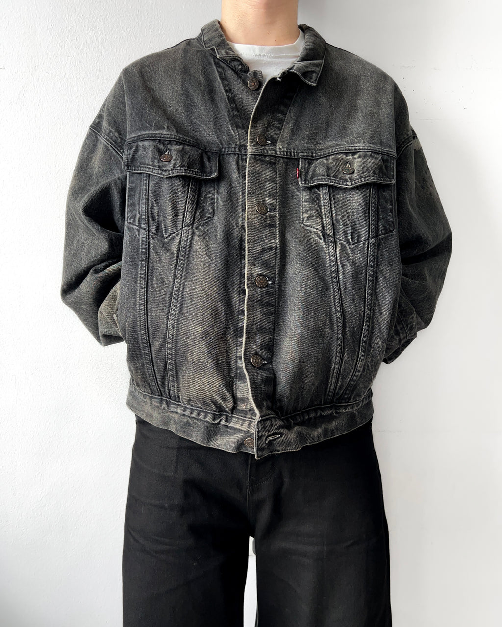 1990S BLACK LEVI'S TYPE III JACKET (XL)