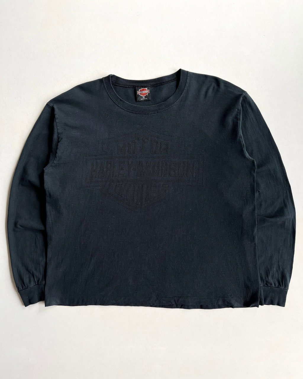 2000S HARLEY BLACKOUT LONGSLEEVES SINGLE STITCH TEE (XL)