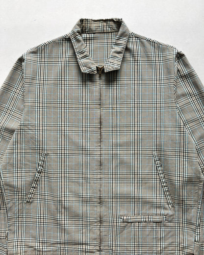 1960S KORATRON CHECKERED HARRINGTON JACKET (L)